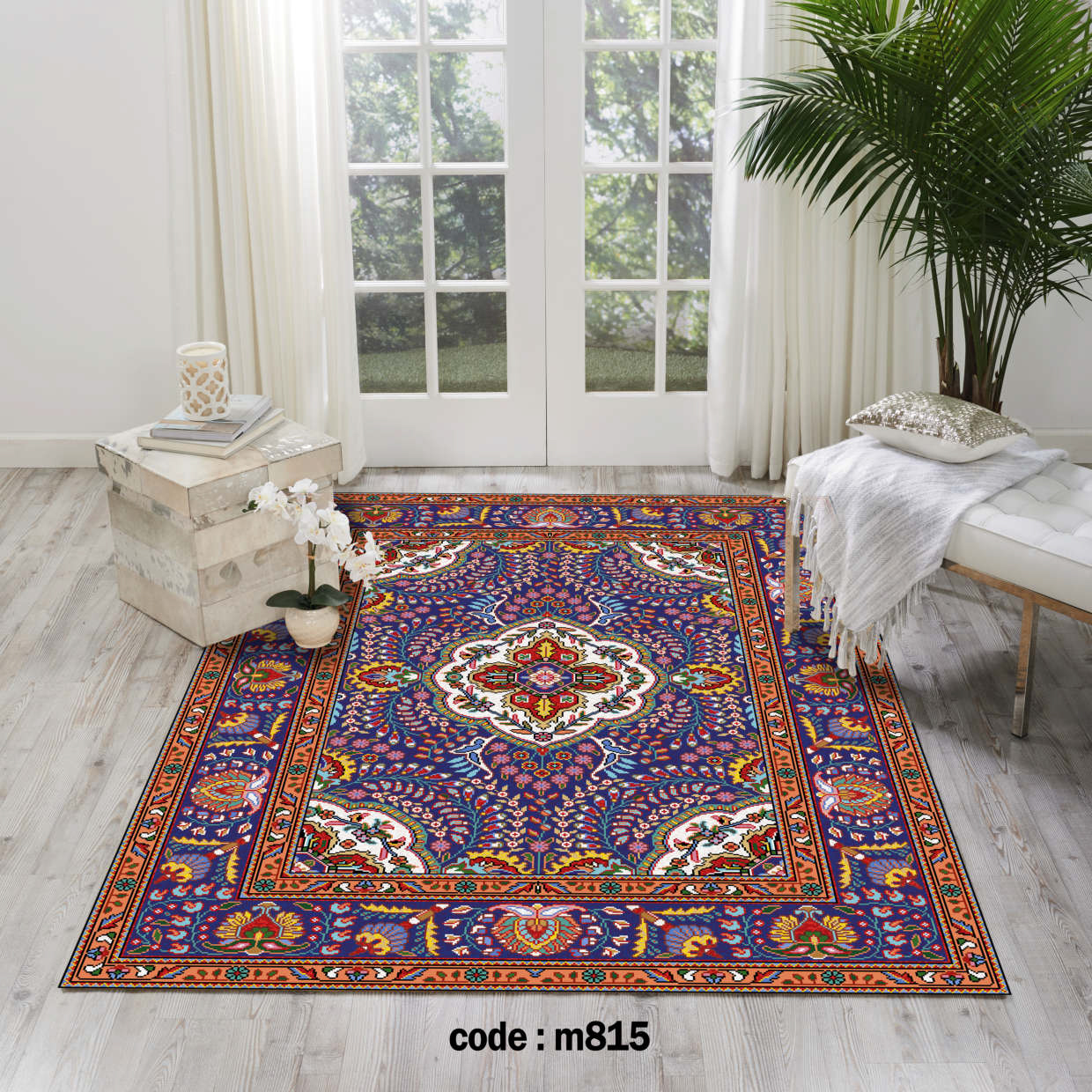 روفرشی کشدار (کاور فرش) و فرشینه و پادری کالای خواب متین کد m 815