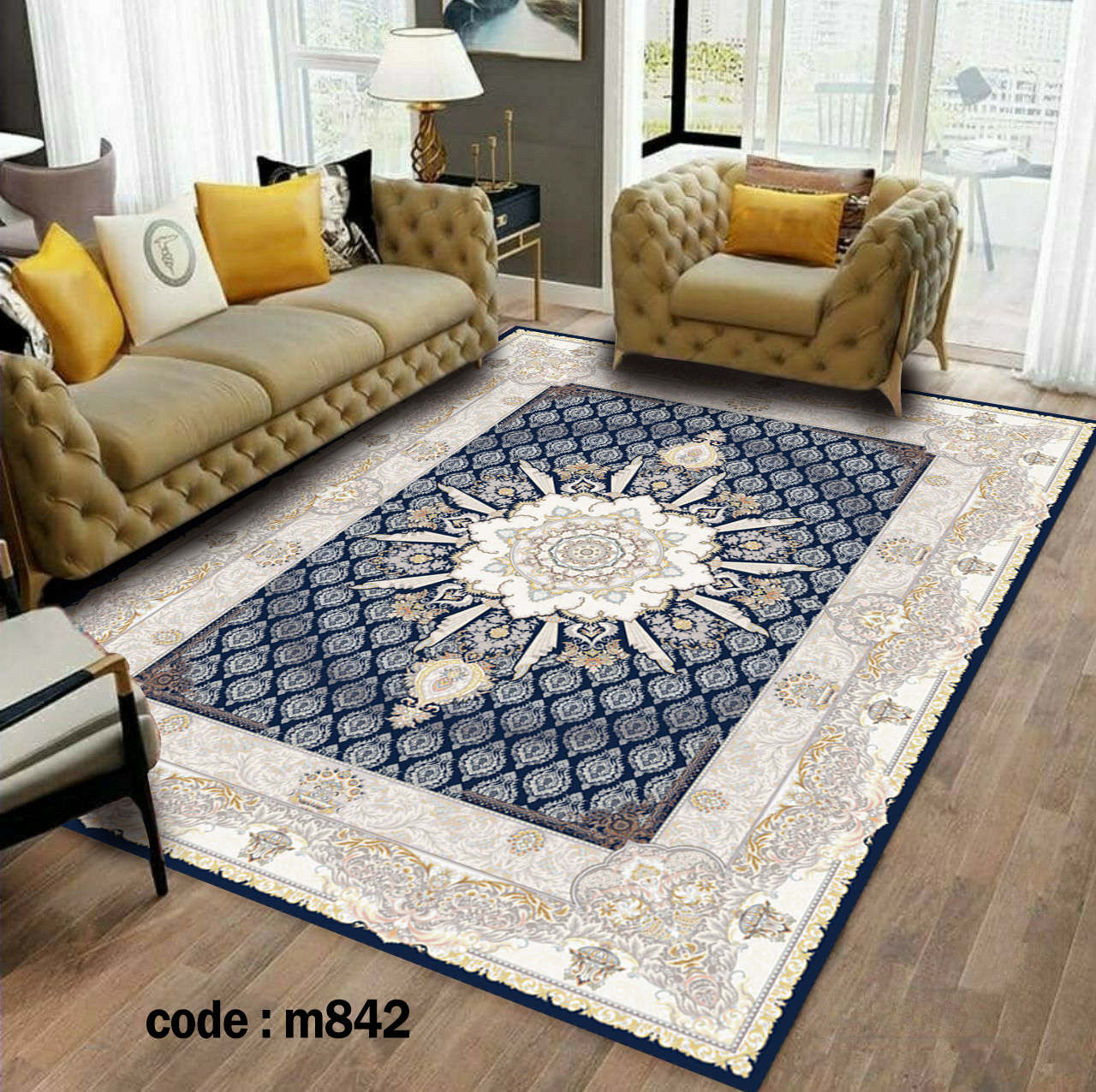 روفرشی کشدار (کاور فرش) و فرشینه و پادری کالای خواب متین کد m 842