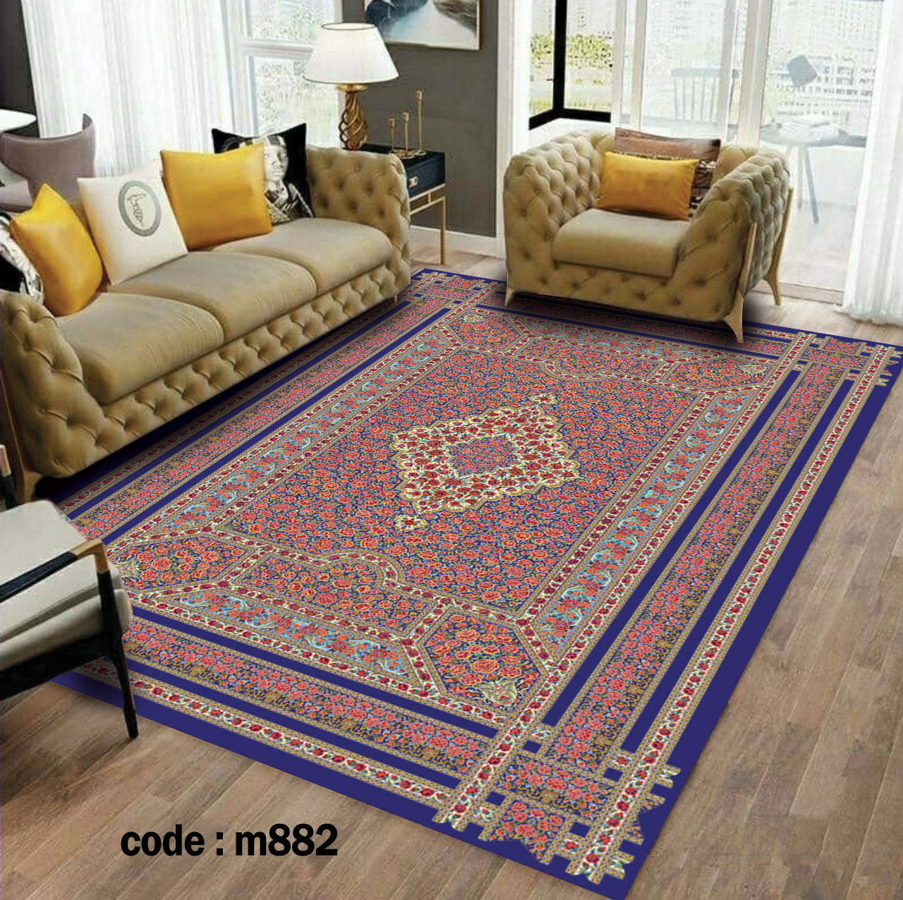 روفرشی کشدار (کاور فرش) و فرشینه و پادری کالای خواب متین کد m 882