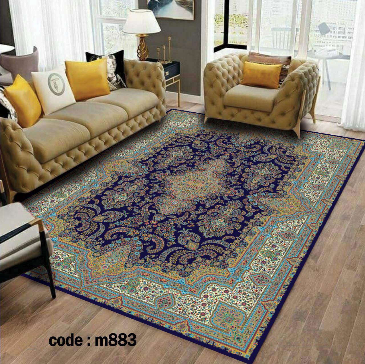 روفرشی کشدار (کاور فرش) و فرشینه و پادری کالای خواب متین کد m 883