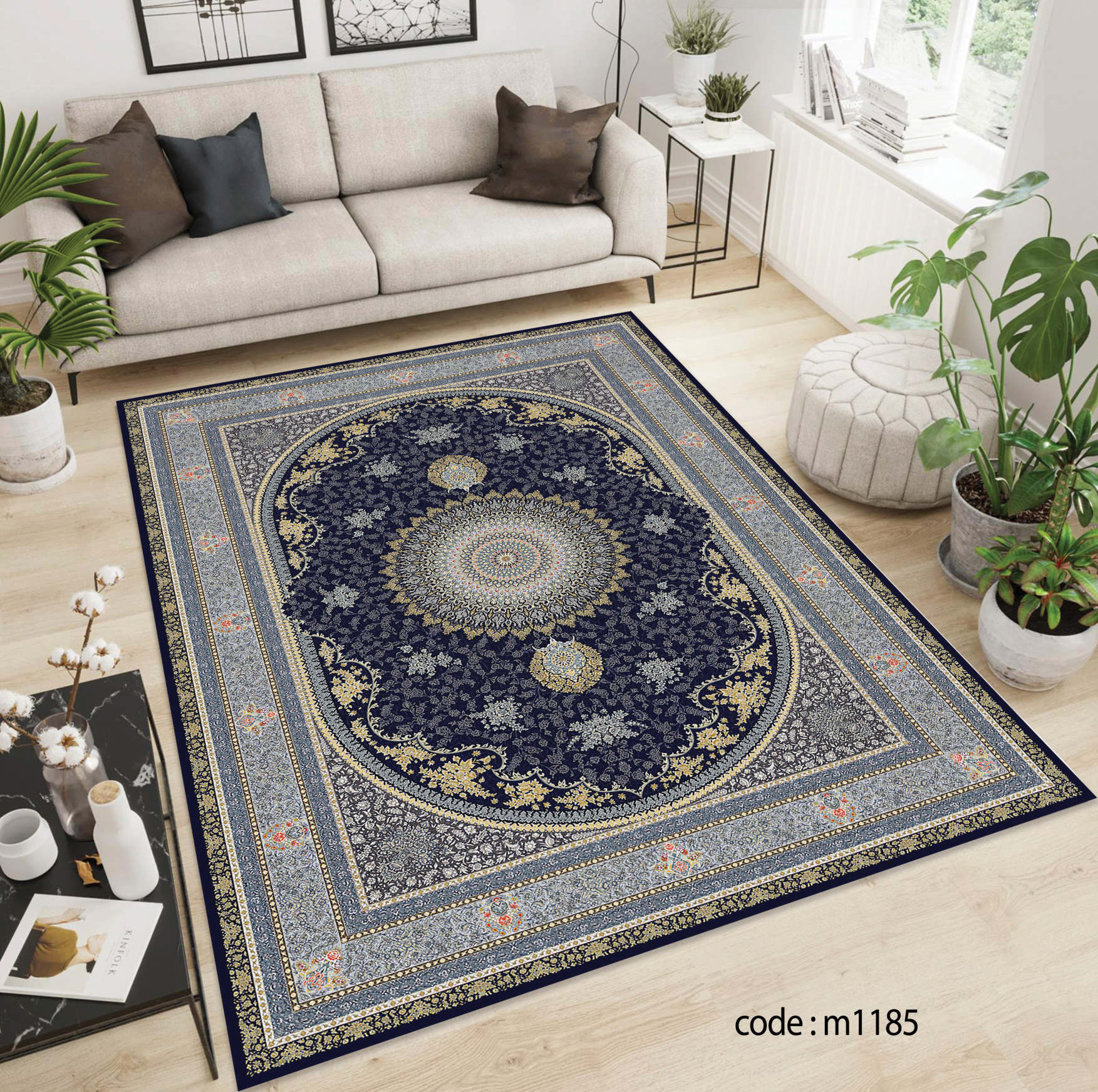 روفرشی کشدار (کاور فرش) و فرشینه و پادری کالای خواب متین کد m 1185