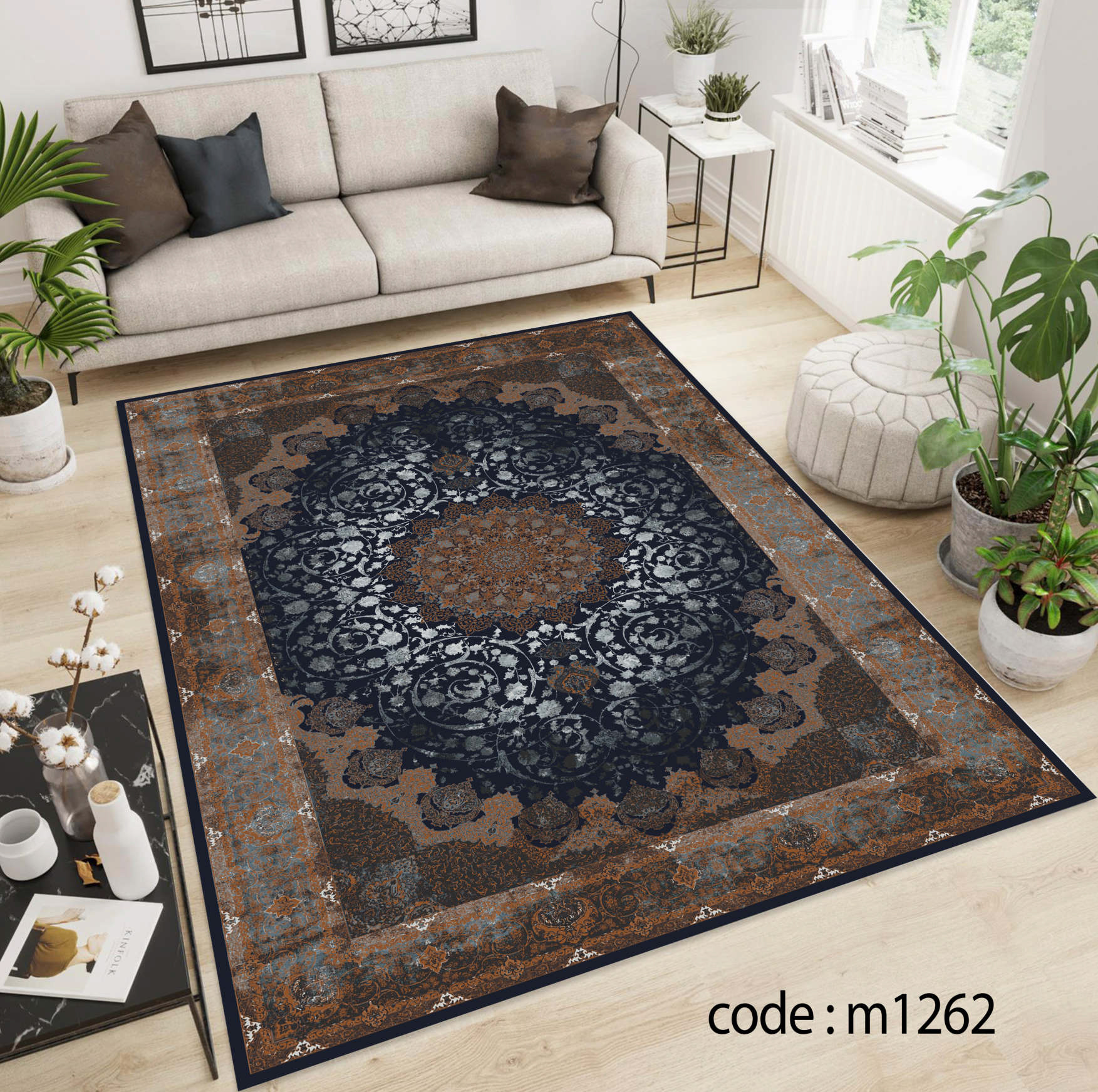 روفرشی کشدار (کاور فرش) و فرشینه و پادری کالای خواب متین کد m 1262