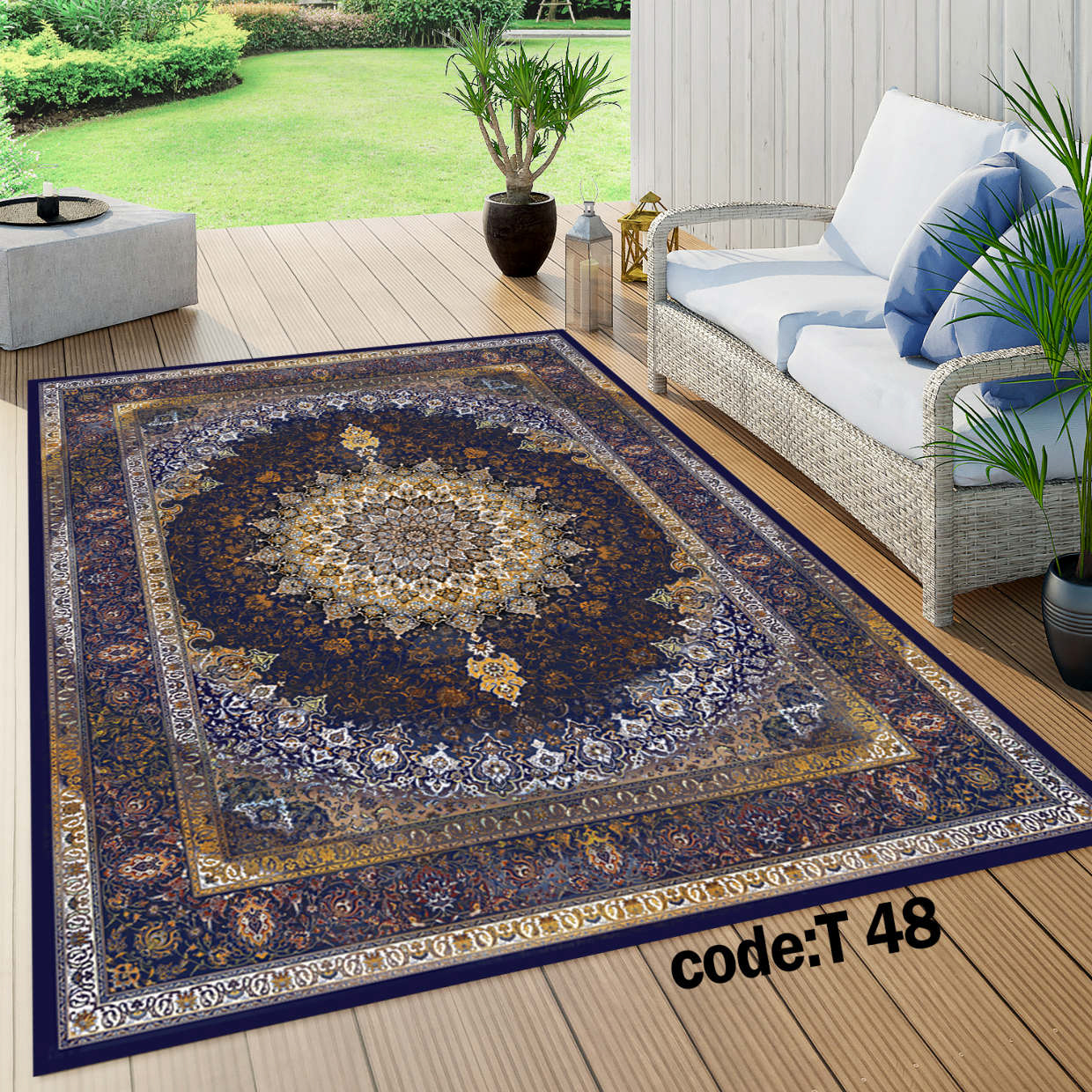 روفرشی کشدار (کاور فرش) و فرشینه و پادری کالای خواب متین کد T 48