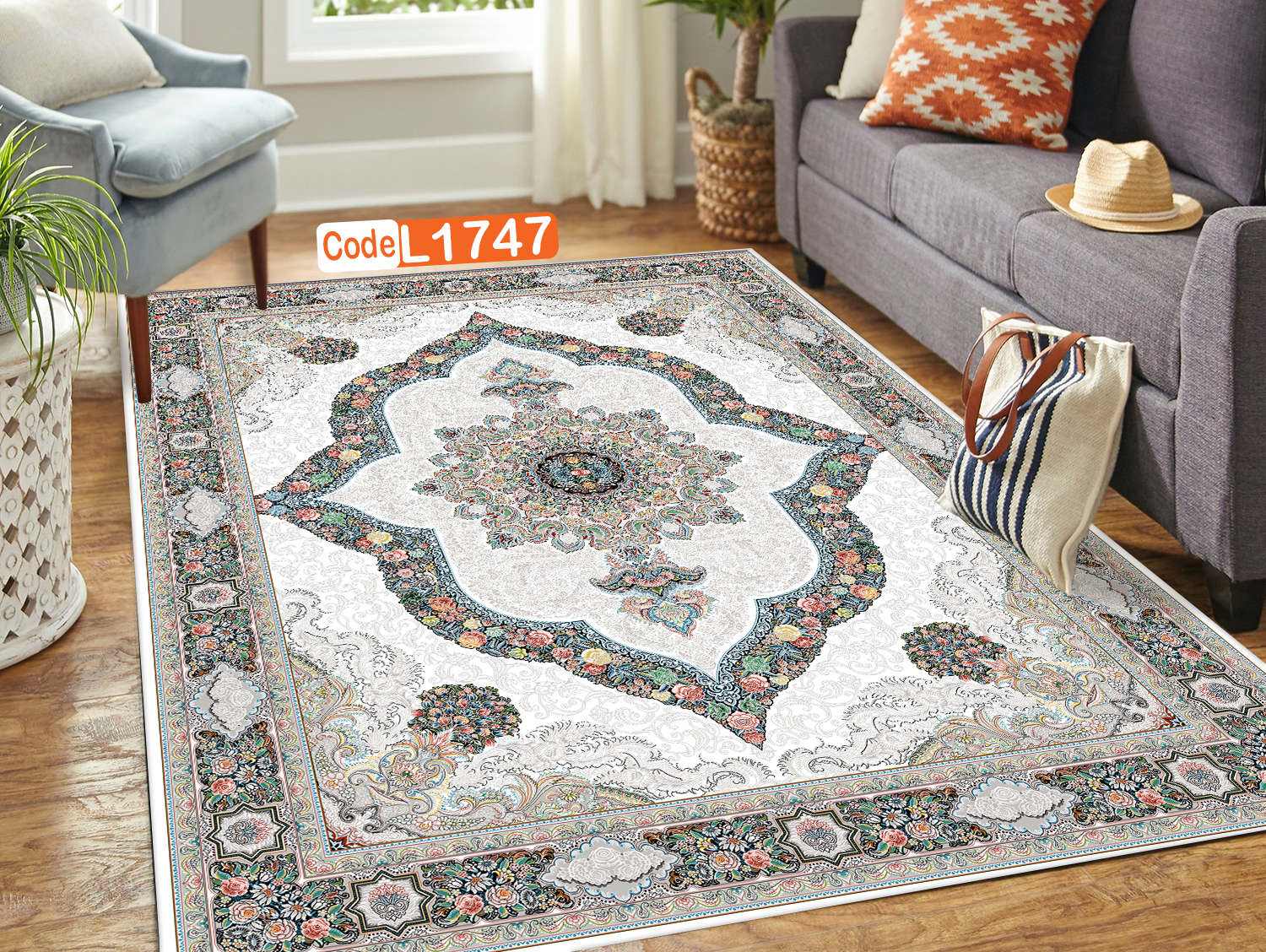 روفرشی کشدار (کاور فرش) و فرشینه و پادری کالای خواب متین کد L1747