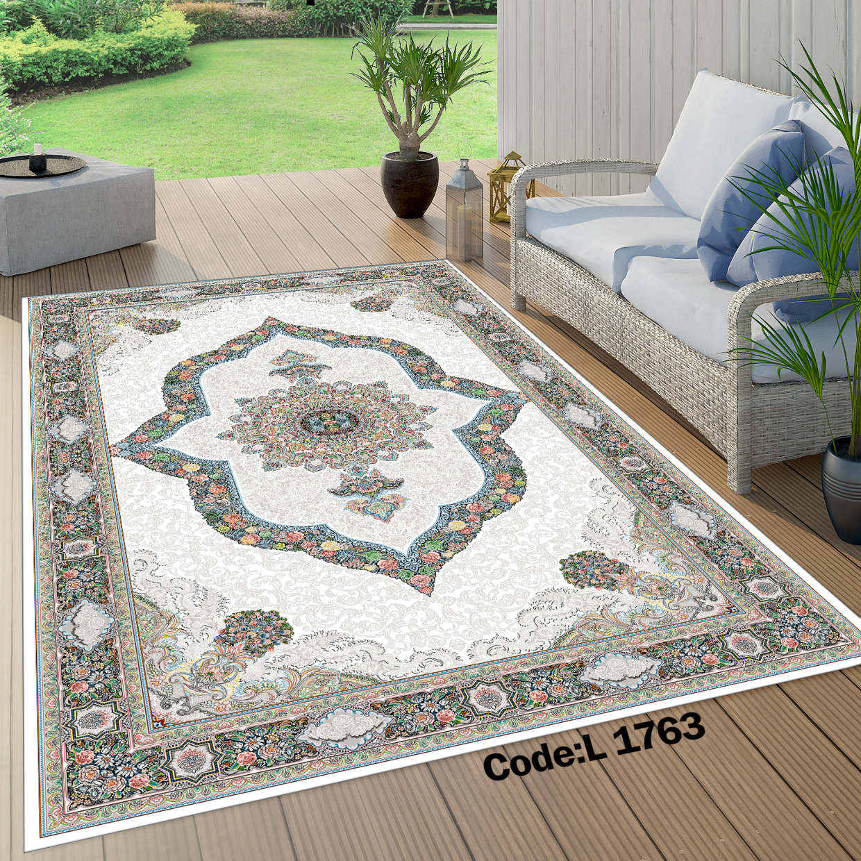 روفرشی کشدار (کاور فرش) و فرشینه و پادری کالای خواب متین کد L 1762