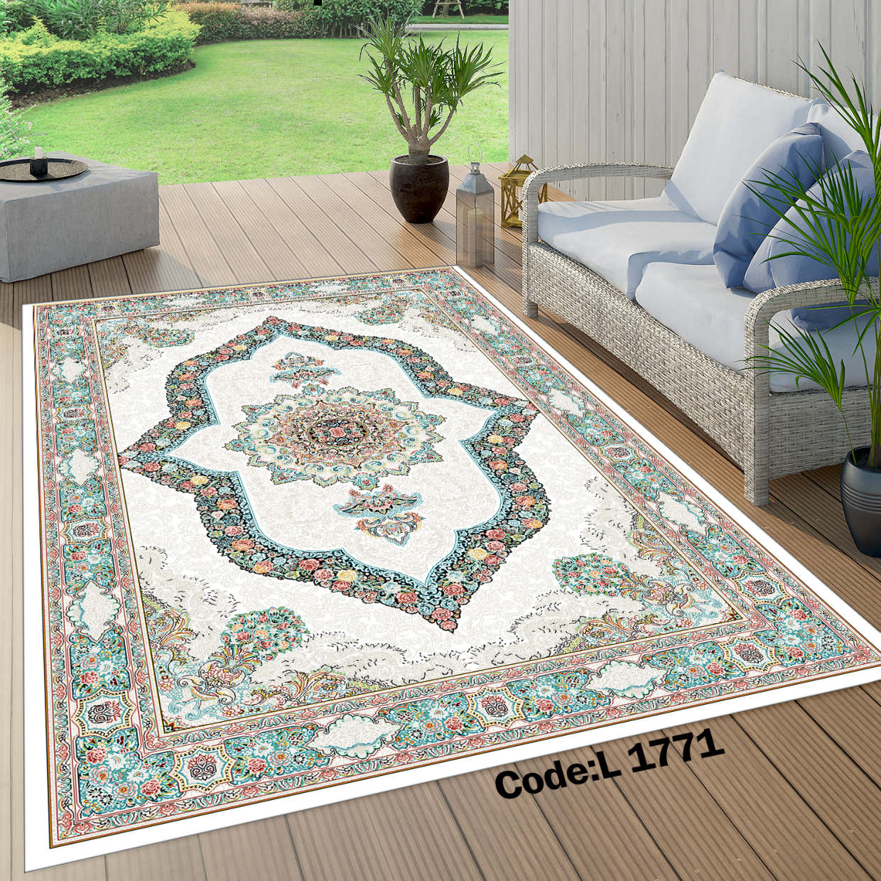 روفرشی کشدار (کاور فرش) و فرشینه و پادری کالای خواب متین کد L 1771
