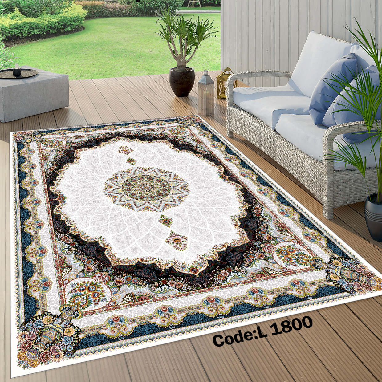 روفرشی کشدار (کاور فرش) و فرشینه و پادری کالای خواب متین کد L 1800