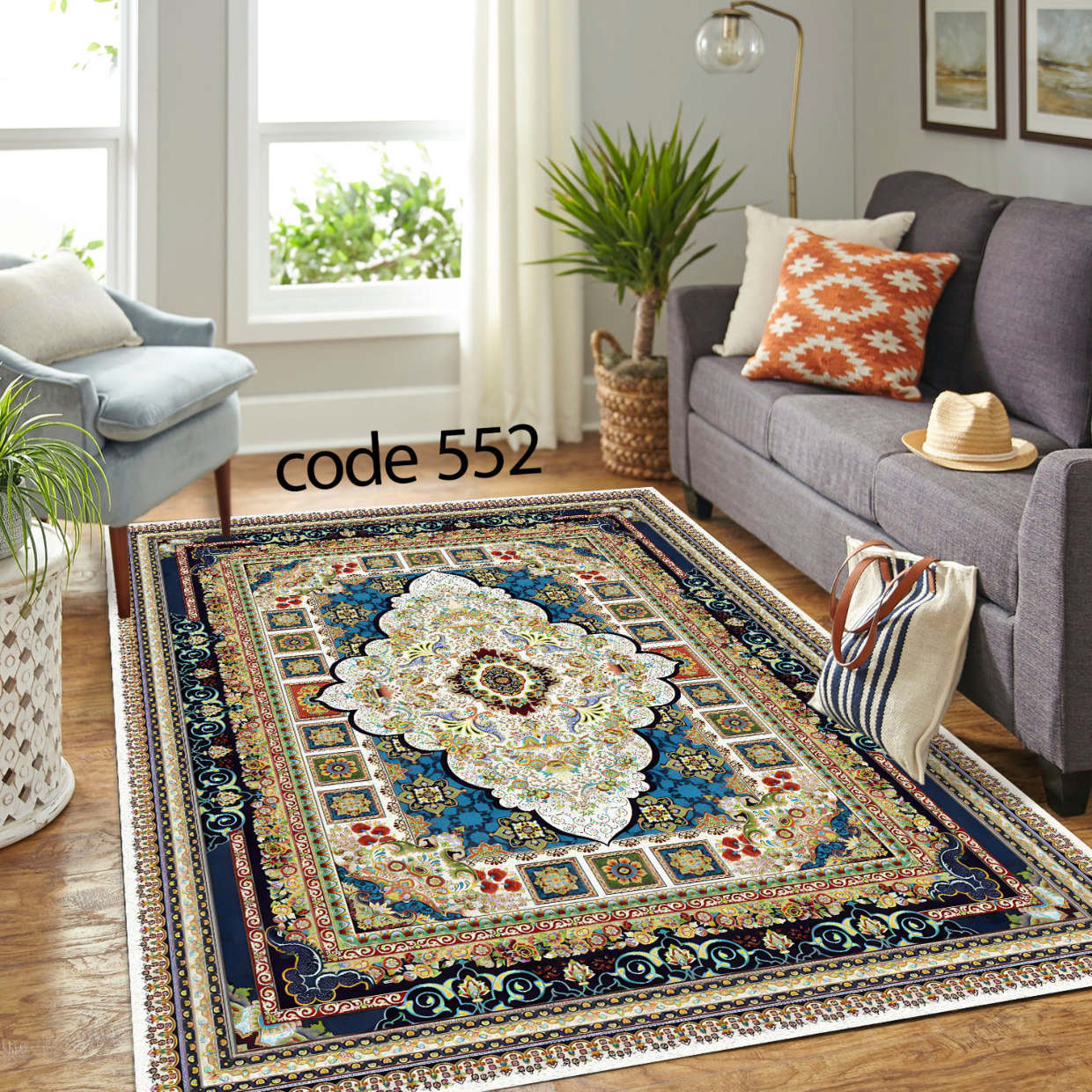 روفرشی کشدار (کاور فرش) و فرشینه و پادری کالای خواب متین کد 552