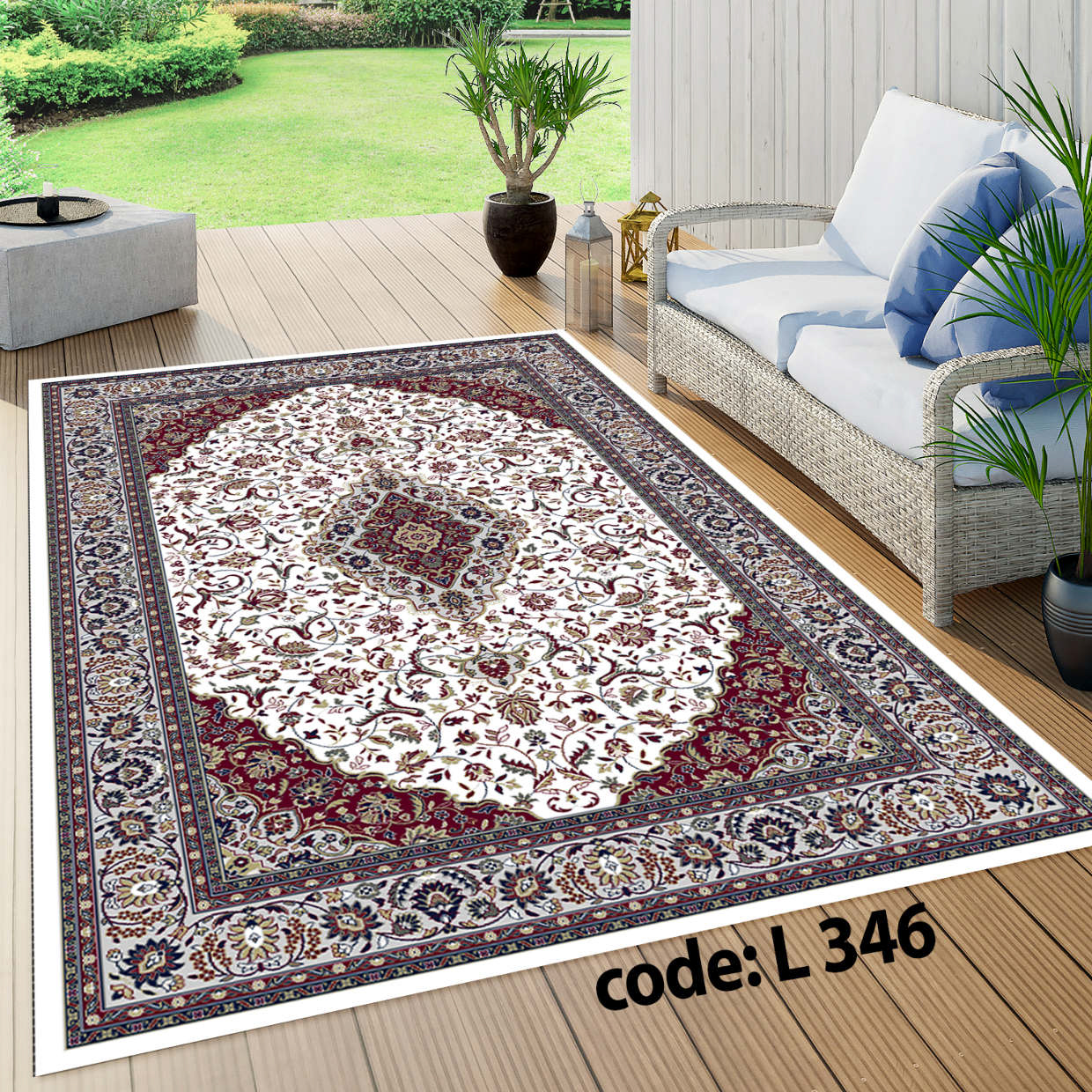 روفرشی کشدار (کاور فرش) و فرشینه و پادری کالای خواب متین کد L 346