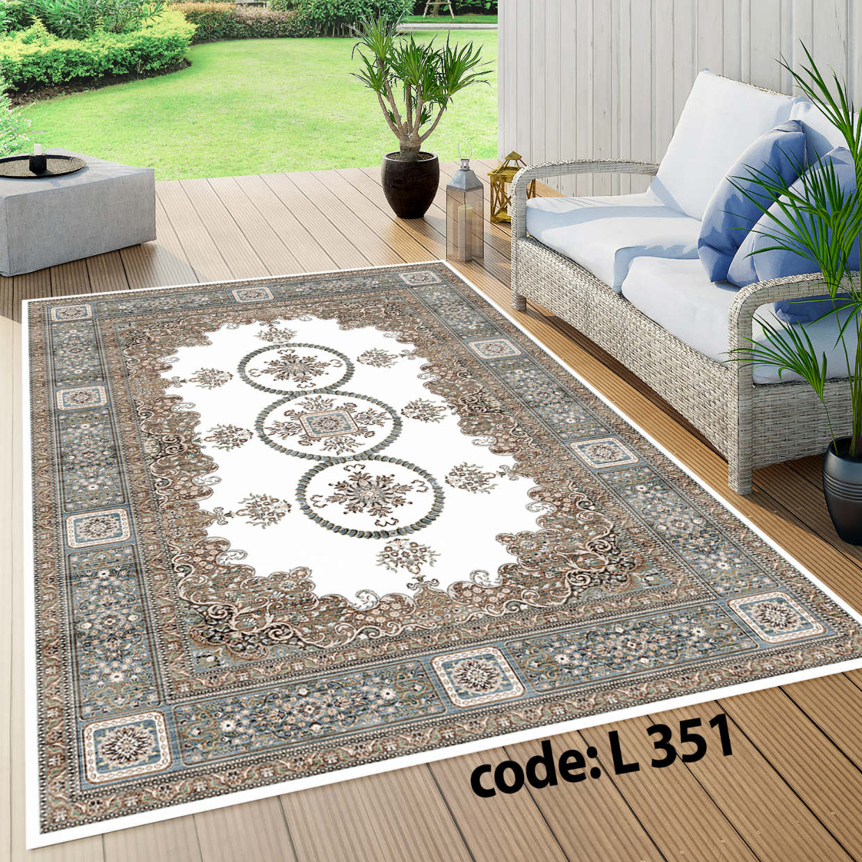 روفرشی کشدار (کاور فرش) و فرشینه و پادری کالای خواب متین کد L 351
