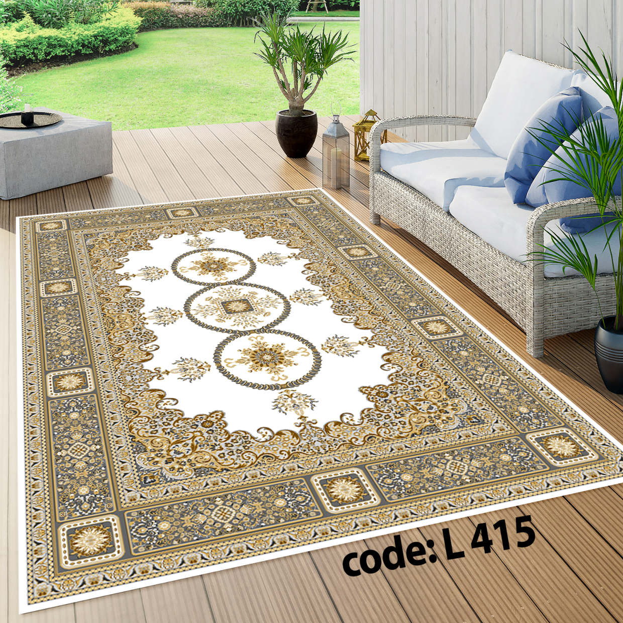 روفرشی کشدار (کاور فرش) و فرشینه و پادری کالای خواب متین کد L 415
