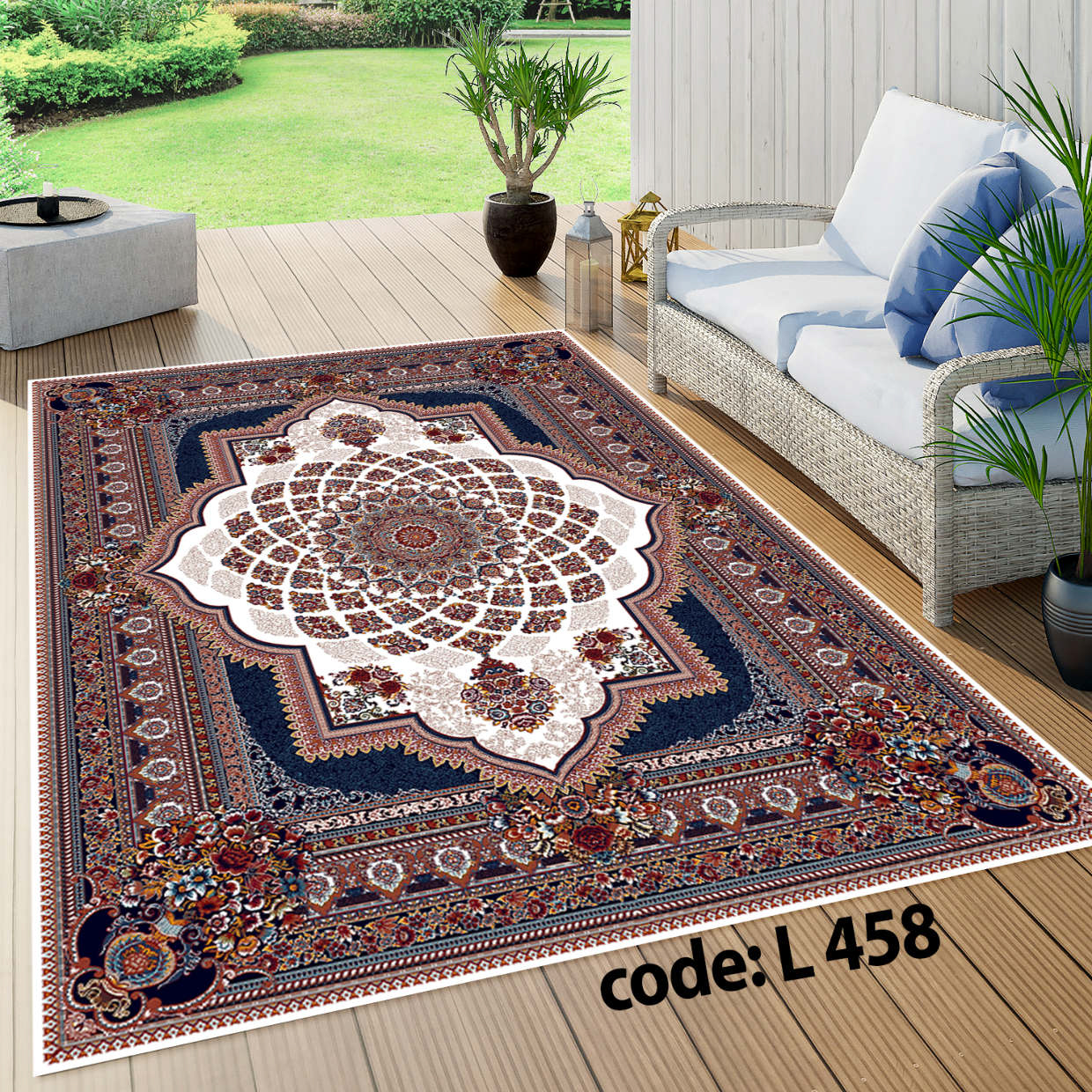 روفرشی کشدار (کاور فرش) و فرشینه و پادری کالای خواب متین کد L 458