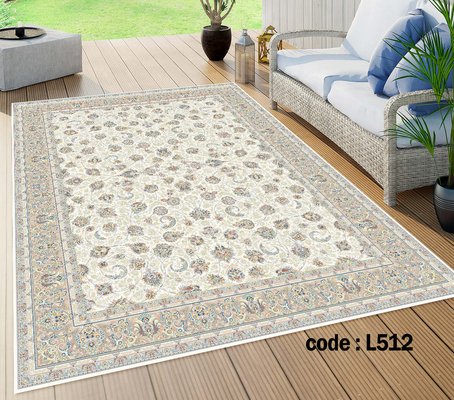 روفرشی کشدار (کاور فرش) و فرشینه و پادری کالای خواب متین کد L512