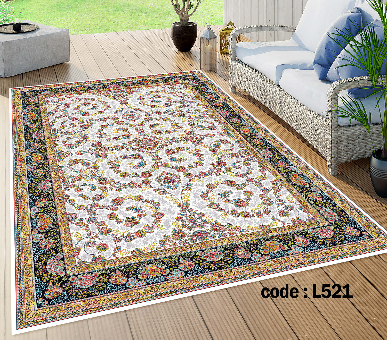 روفرشی کشدار (کاور فرش) و فرشینه و پادری کالای خواب متین کد L521