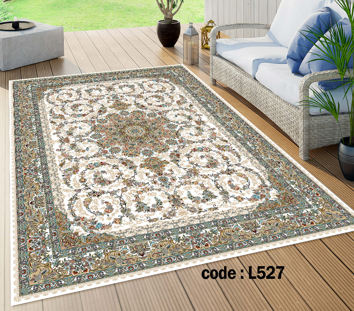 روفرشی کشدار (کاور فرش) و فرشینه و پادری کالای خواب متین کد L527