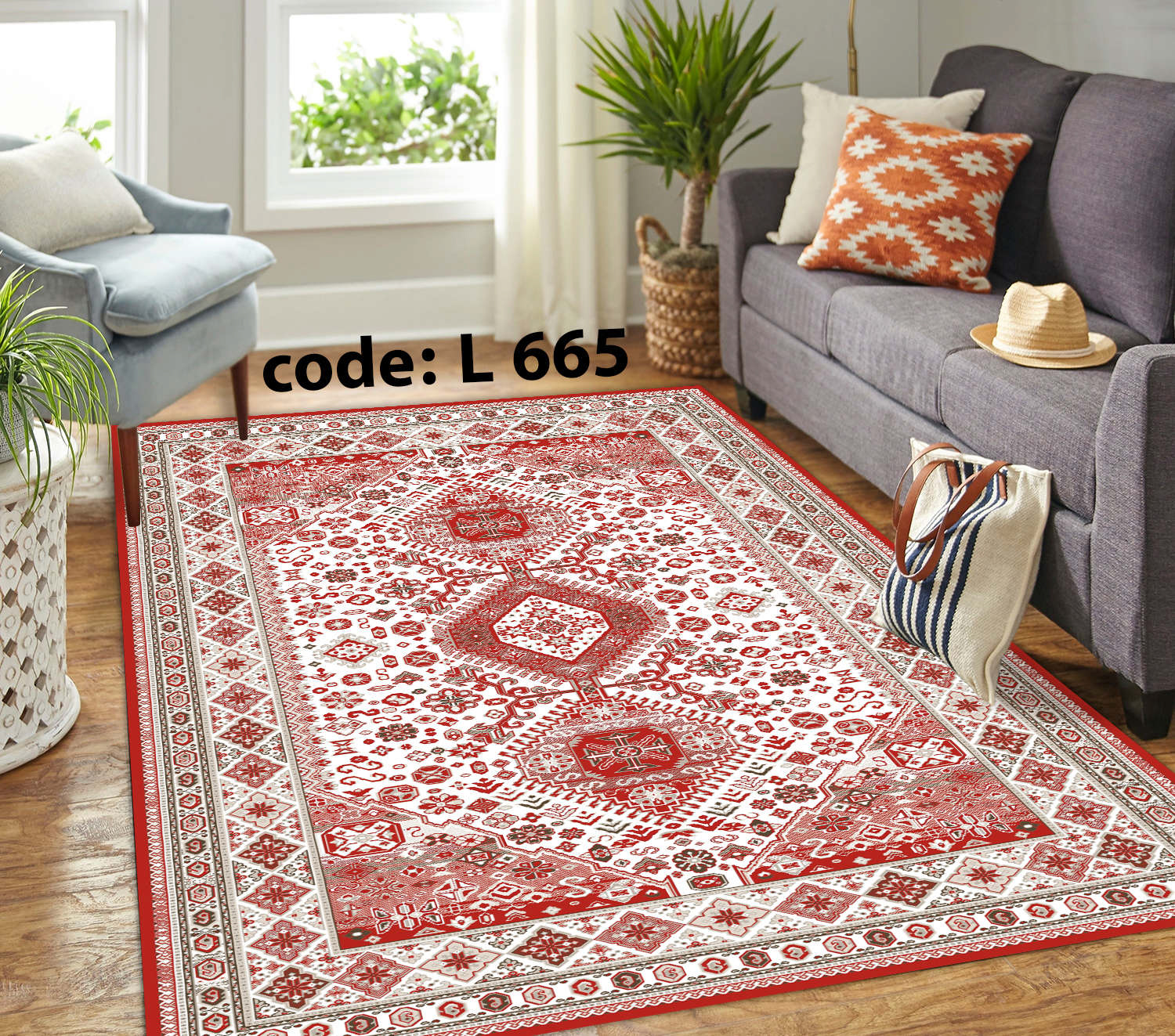 روفرشی کشدار (کاور فرش) و فرشینه و پادری کالای خواب متین کد L 665