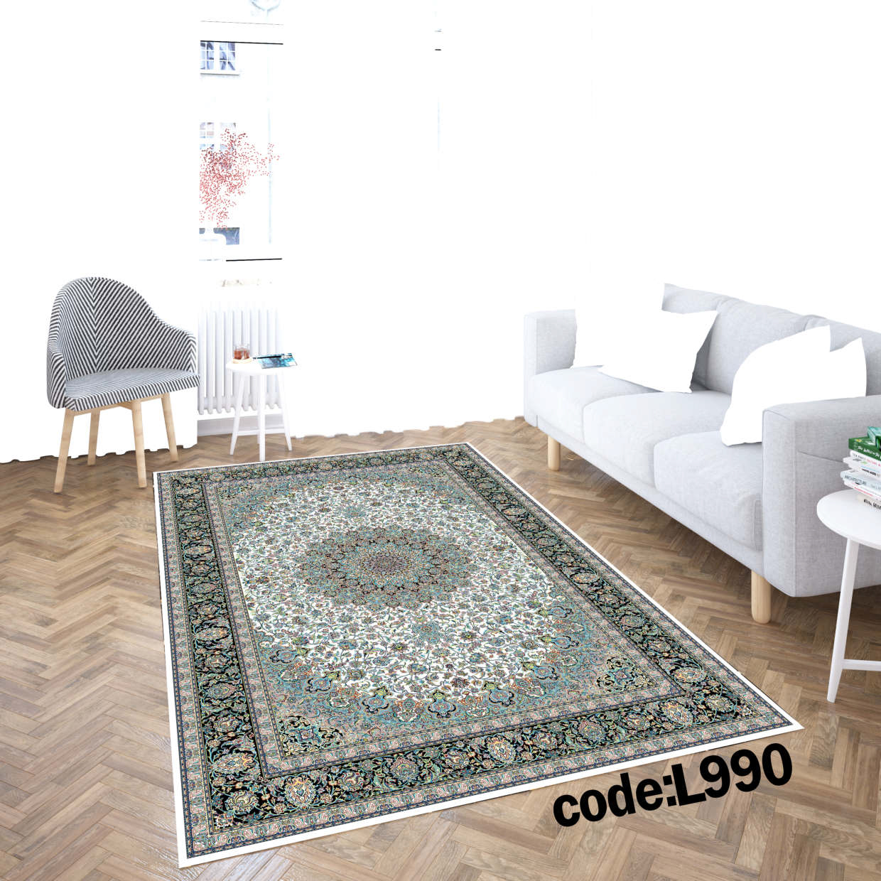 روفرشی کشدار (کاور فرش) و فرشینه و پادری کالای خواب متین کد L990