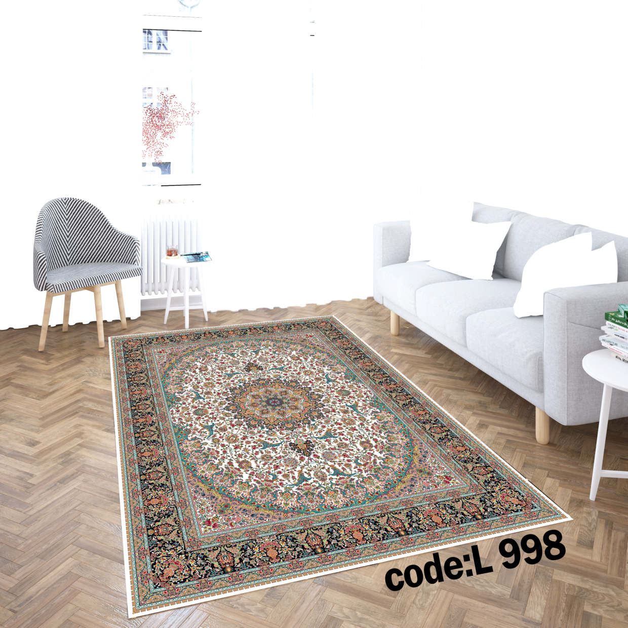 روفرشی کشدار (کاور فرش) و فرشینه و پادری کالای خواب متین کد L 998