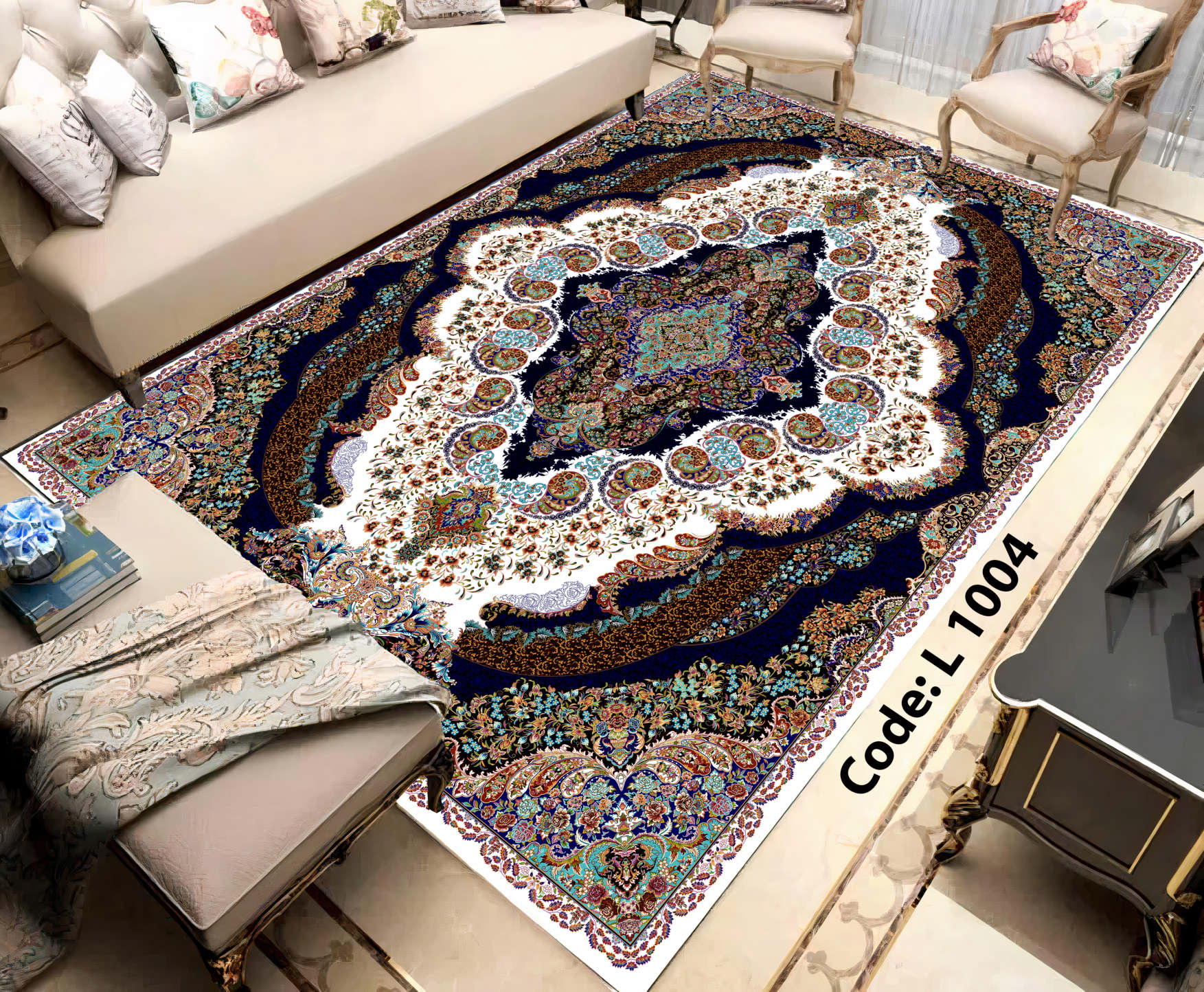 روفرشی کشدار (کاور فرش) و فرشینه و پادری کالای خواب متین کد L 1004