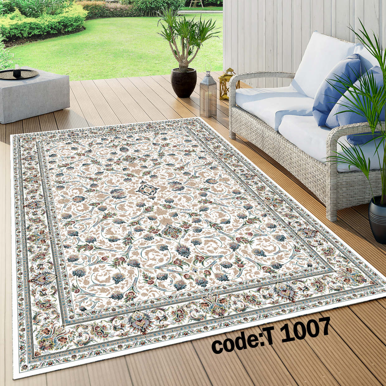 روفرشی کشدار (کاور فرش) و فرشینه و پادری کالای خواب متین کد T 1007