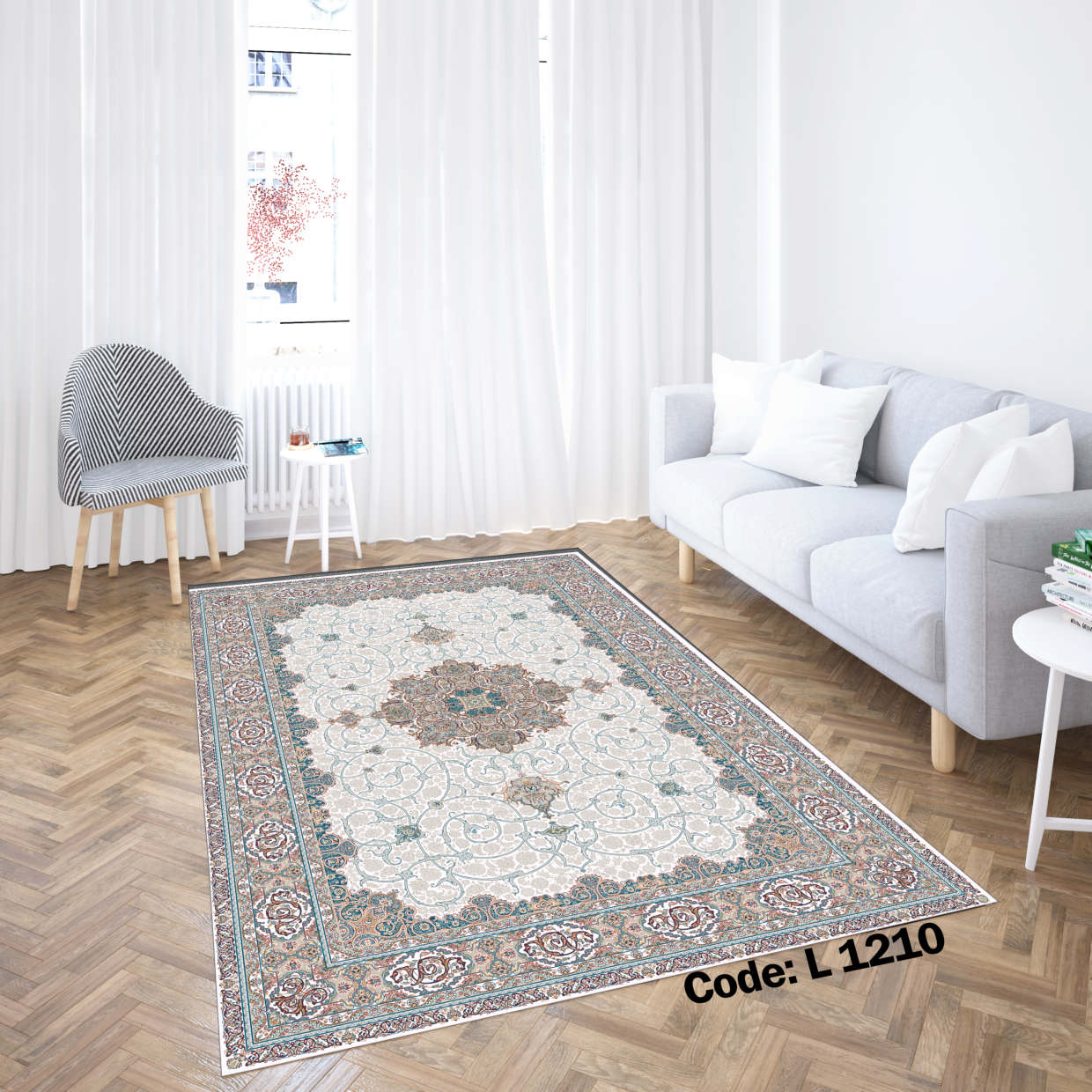 روفرشی کشدار (کاور فرش) و فرشینه و پادری کالای خواب متین کد L 1210