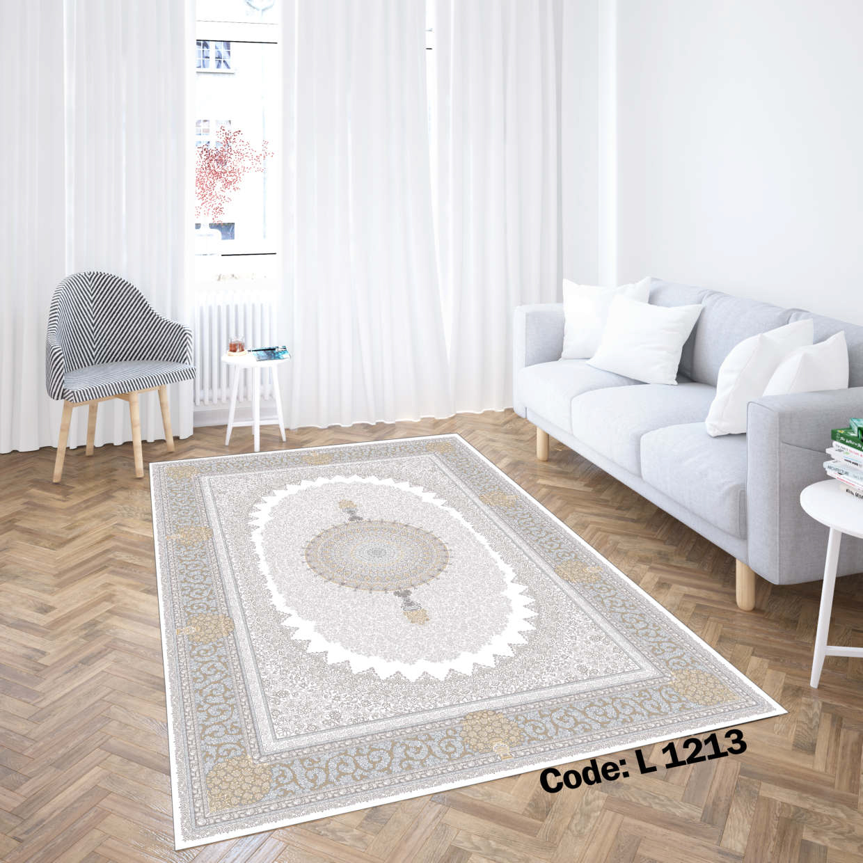 روفرشی کشدار (کاور فرش) و فرشینه و پادری کالای خواب متین کد L 1213
