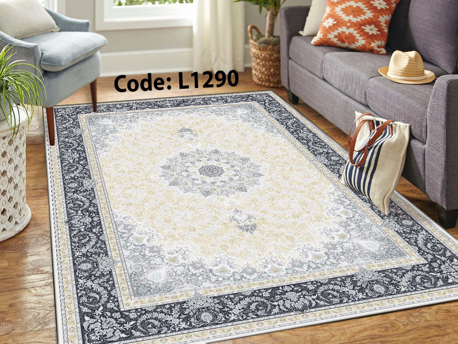 روفرشی کشدار (کاور فرش) و فرشینه و پادری کالای خواب متین کد L1290