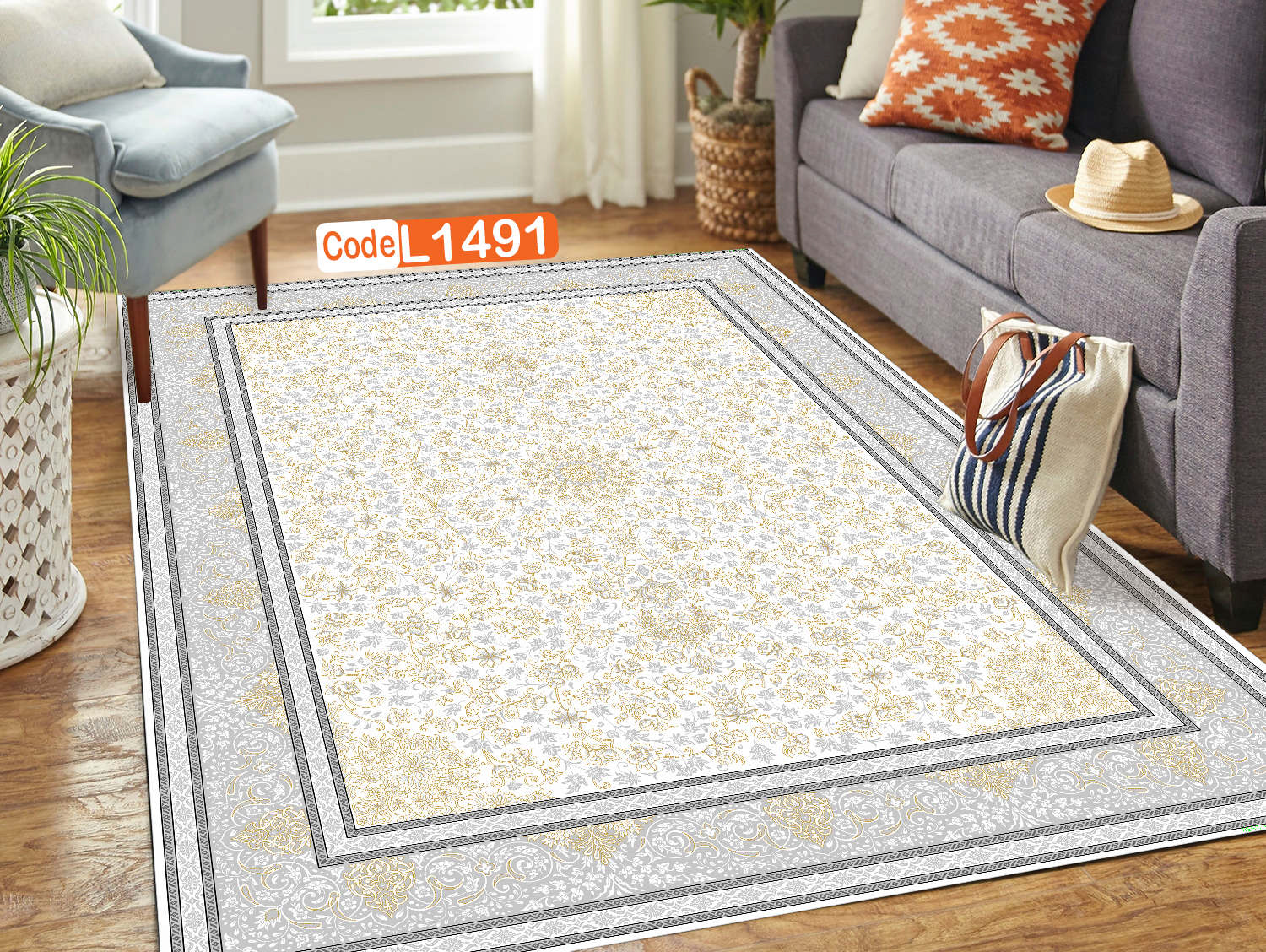 روفرشی کشدار (کاور فرش) و فرشینه و پادری کالای خواب متین کد L1491