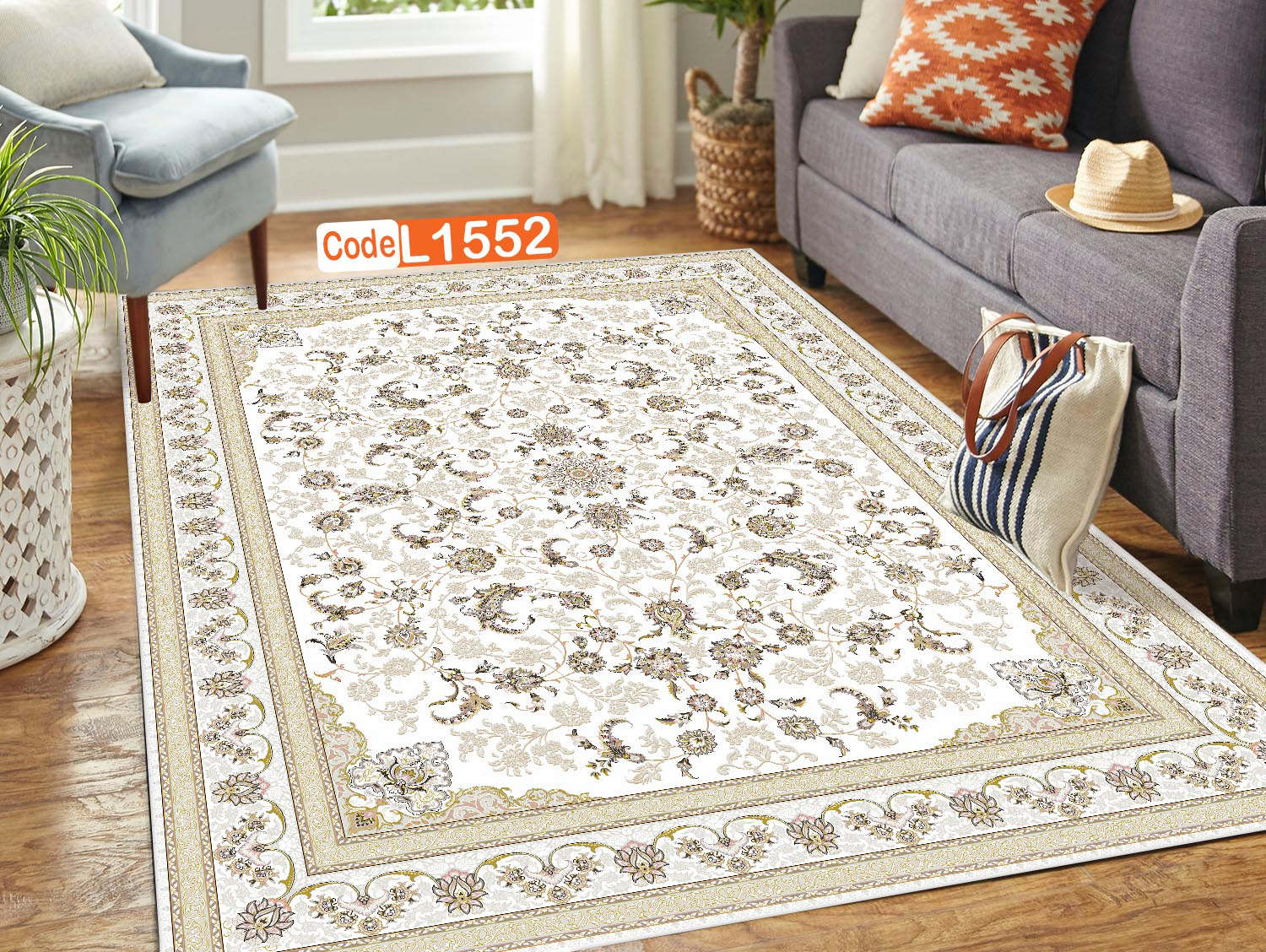 روفرشی کشدار (کاور فرش) و فرشینه و پادری کالای خواب متین کد L1552