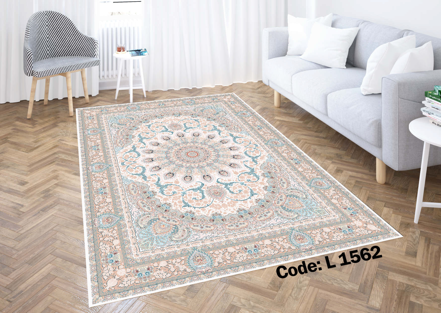 روفرشی کشدار (کاور فرش) و فرشینه و پادری کالای خواب متین کد L 1562