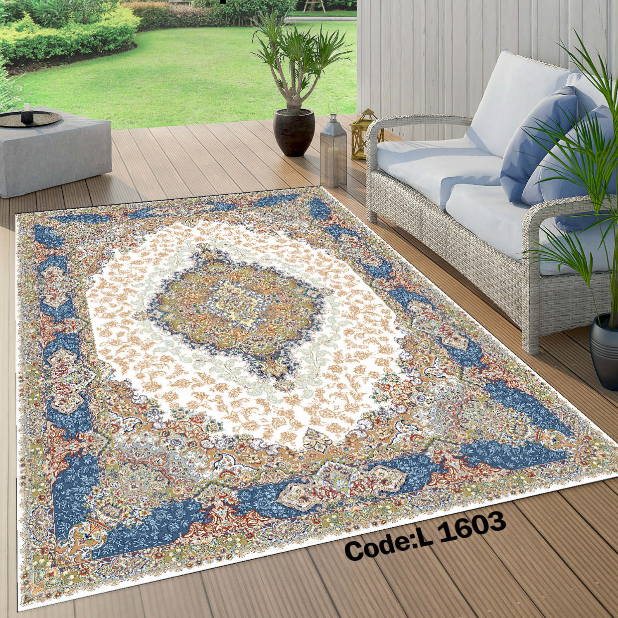 روفرشی کشدار (کاور فرش) و فرشینه و پادری کالای خواب متین کد L 1603