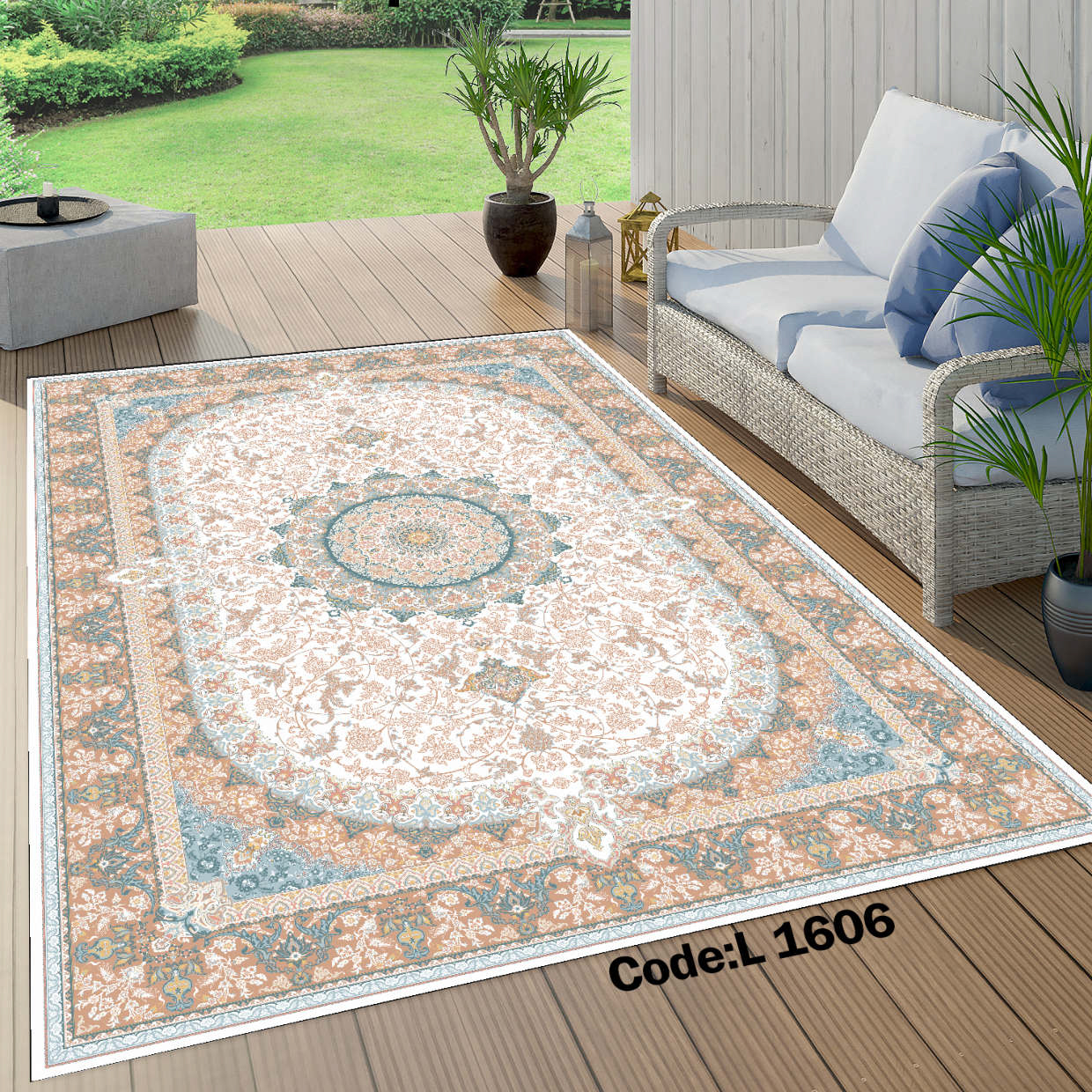 روفرشی کشدار (کاور فرش) و فرشینه و پادری کالای خواب متین کد L 1606
