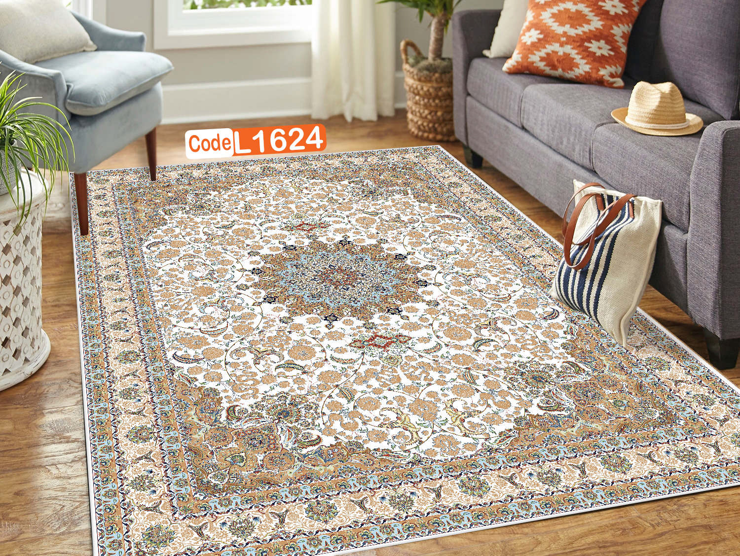 روفرشی کشدار (کاور فرش) و فرشینه و پادری کالای خواب متین کد L1624