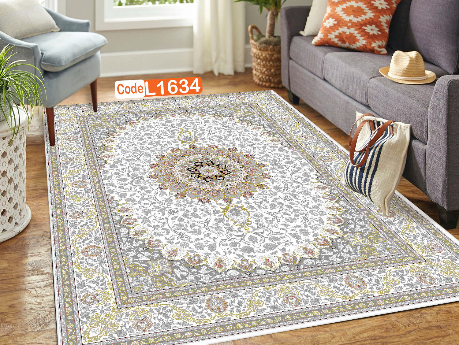 روفرشی کشدار (کاور فرش) و فرشینه و پادری کالای خواب متین کد L1634