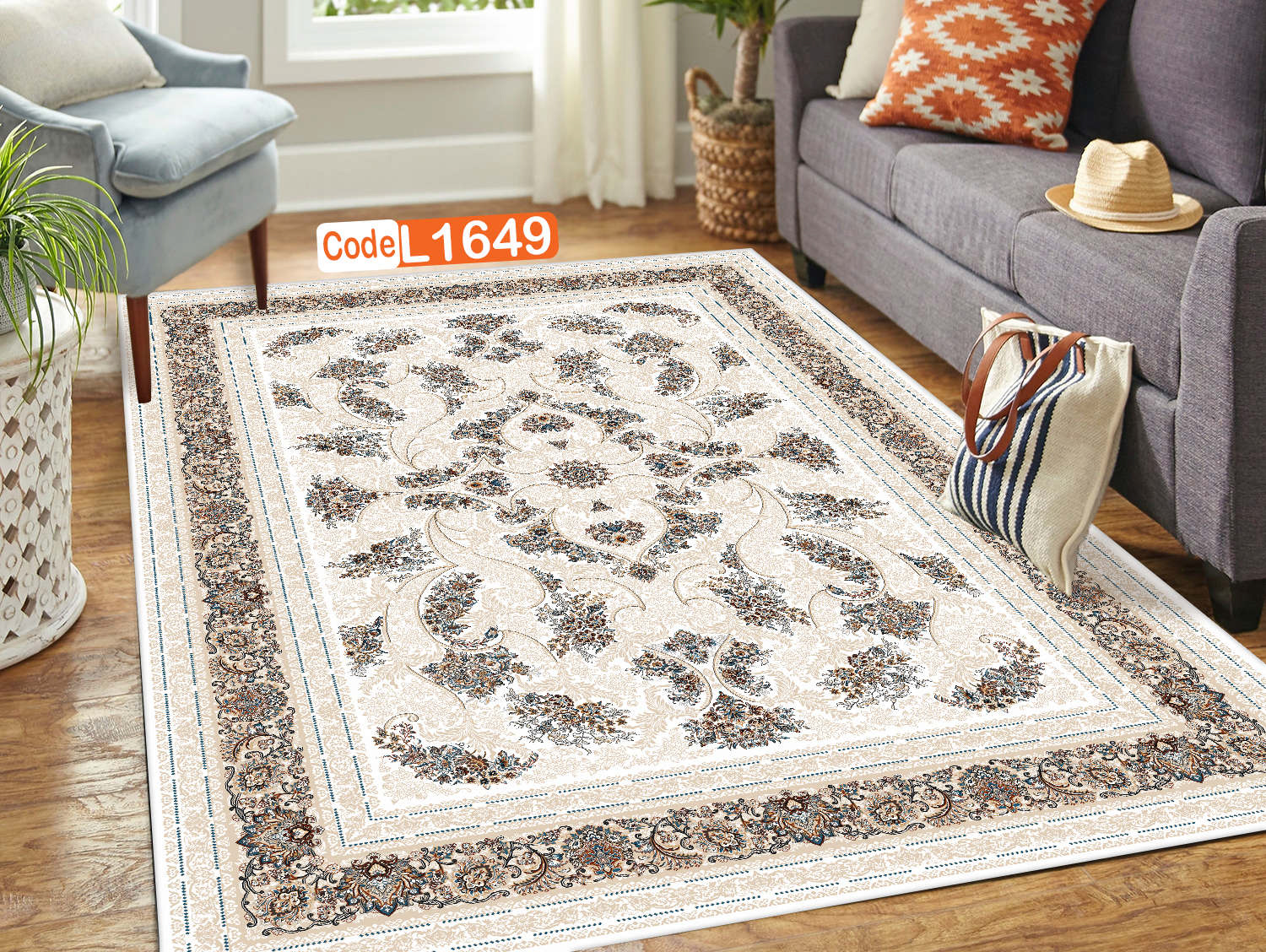 روفرشی کشدار (کاور فرش) و فرشینه و پادری کالای خواب متین کد L1649