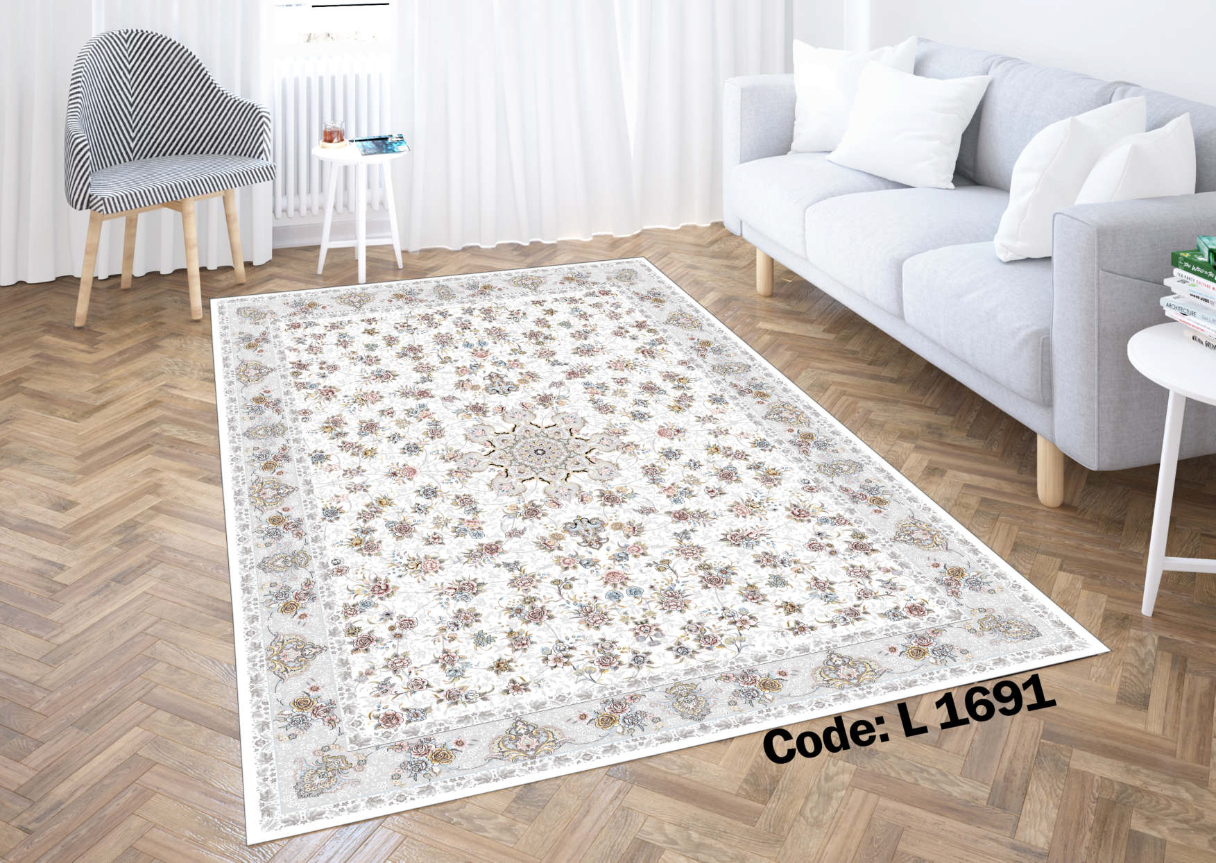 روفرشی کشدار (کاور فرش) و فرشینه و پادری کالای خواب متین کد L 1691