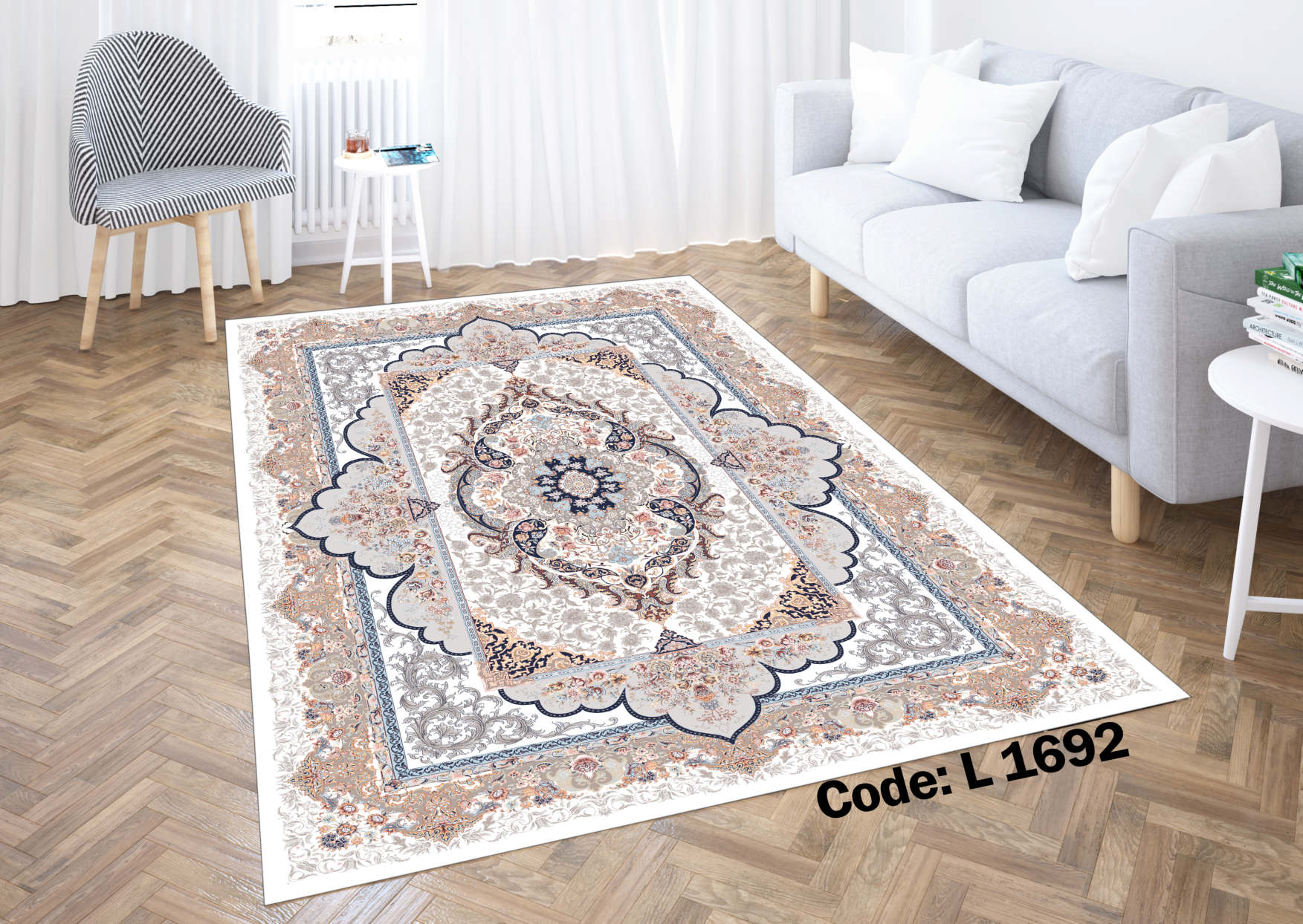 روفرشی کشدار (کاور فرش) و فرشینه و پادری کالای خواب متین کد L 1692