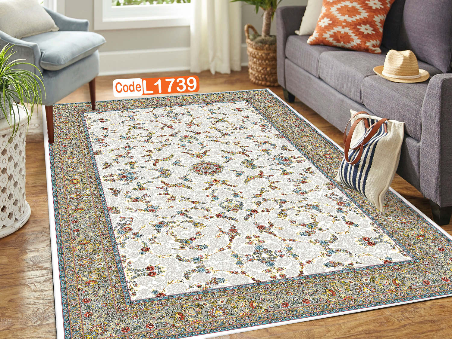 روفرشی کشدار (کاور فرش) و فرشینه و پادری کالای خواب متین کد L1739
