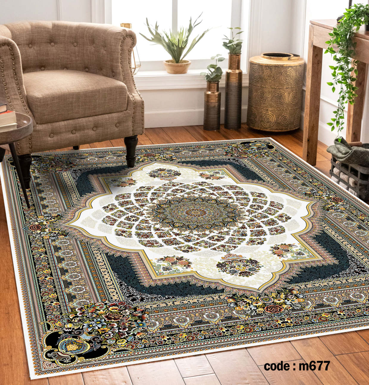 روفرشی کشدار (کاور فرش) و فرشینه و پادری کالای خواب متین کد m677