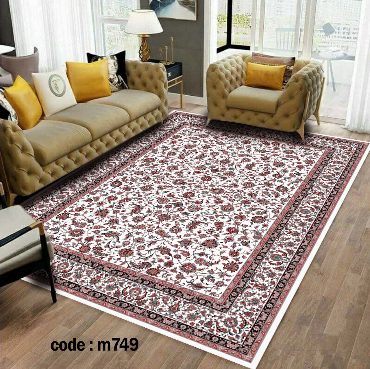 روفرشی کشدار (کاور فرش) و فرشینه و پادری کالای خواب متین کد m749