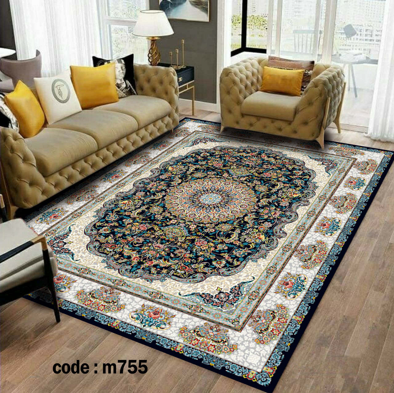 روفرشی کشدار (کاور فرش) و فرشینه و پادری کالای خواب متین کد m755