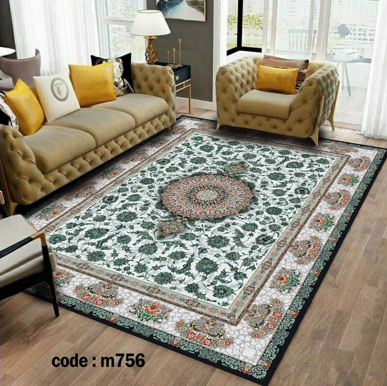روفرشی کشدار (کاور فرش) و فرشینه و پادری کالای خواب متین کد m756