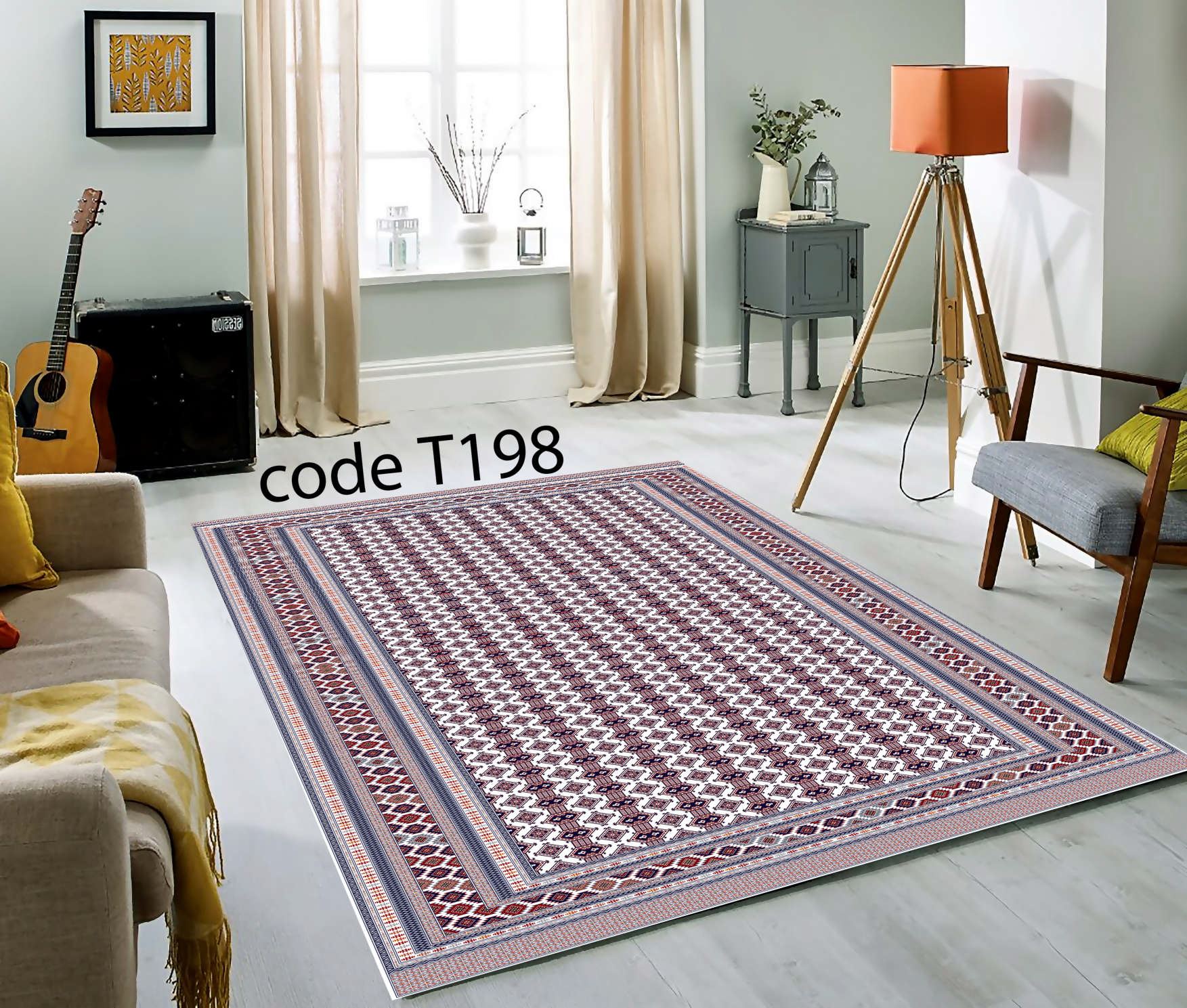روفرشی کشدار (کاور فرش) و فرشینه و پادری کالای خواب متین کد T198
