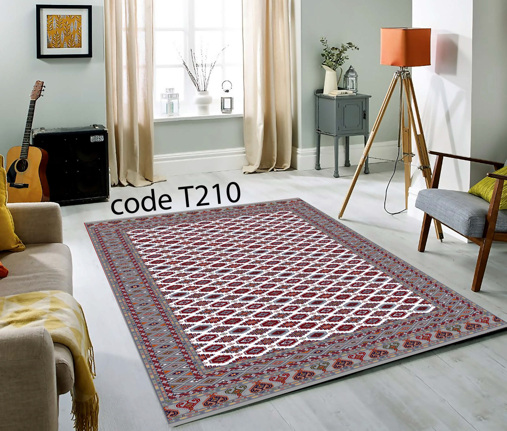روفرشی کشدار (کاور فرش) و فرشینه و پادری کالای خواب متین کد T210