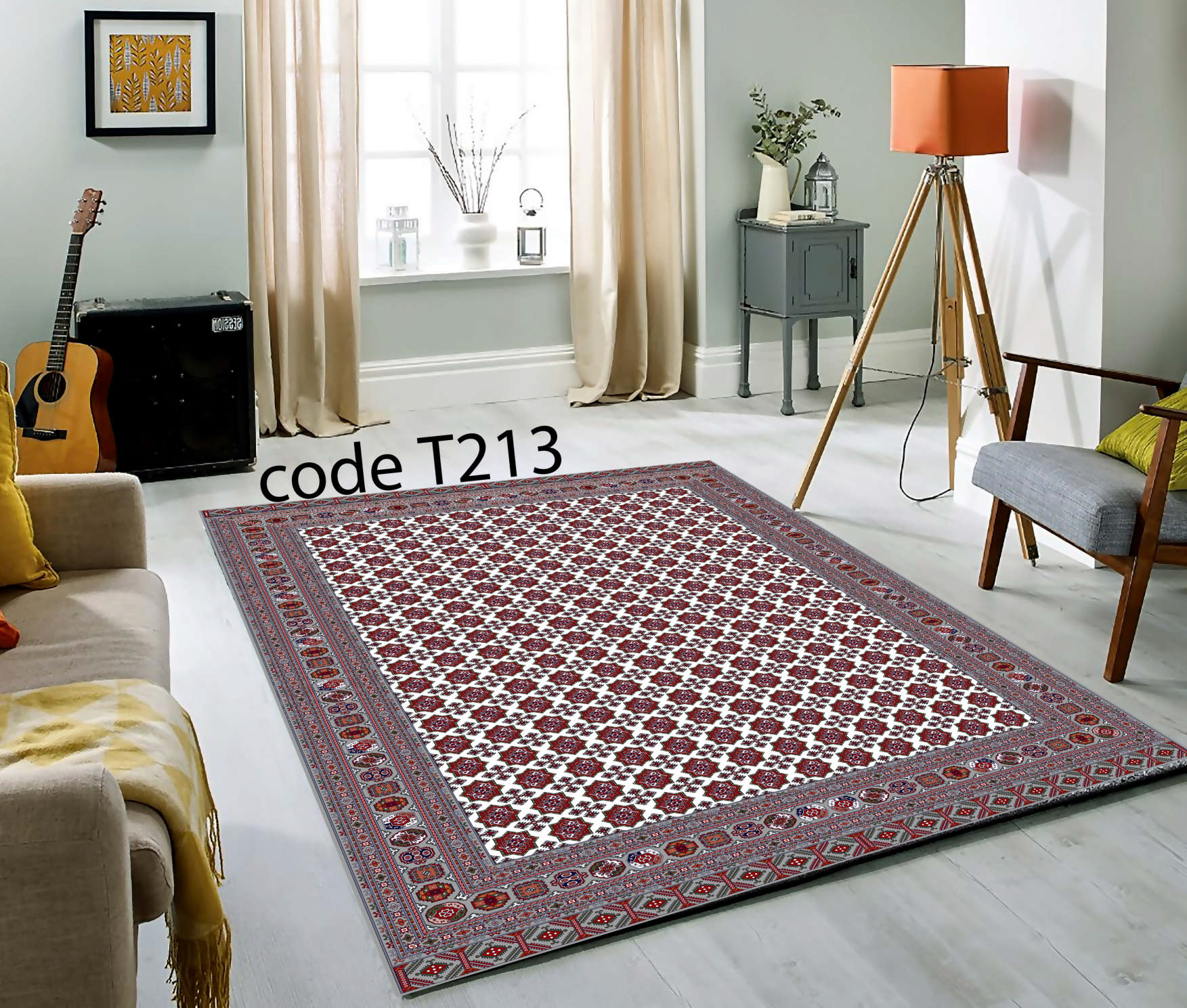 روفرشی کشدار (کاور فرش) و فرشینه و پادری کالای خواب متین کد T213
