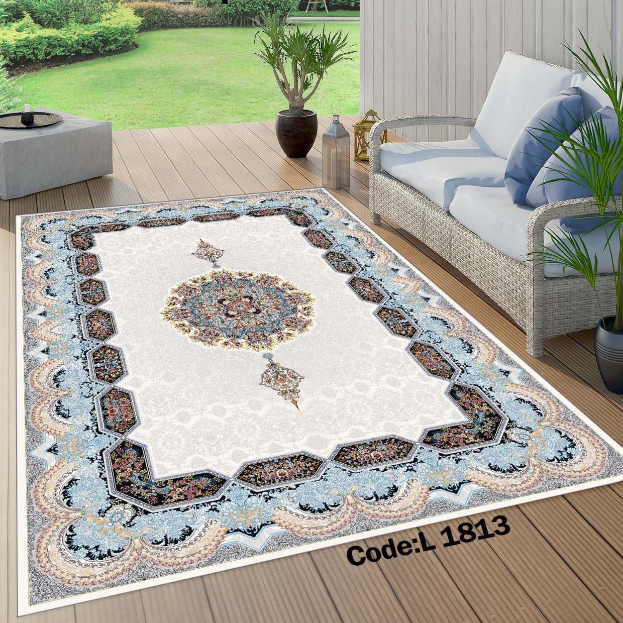 روفرشی کشدار (کاور فرش) و فرشینه و پادری کالای خواب متین کد L 1813