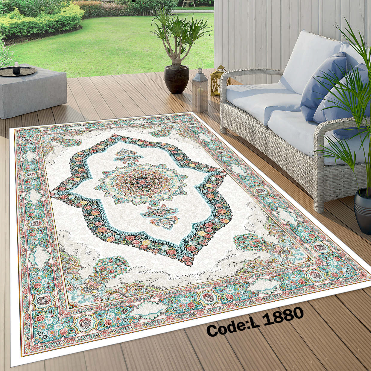 روفرشی کشدار (کاور فرش) و فرشینه و پادری کالای خواب متین کد L 1880