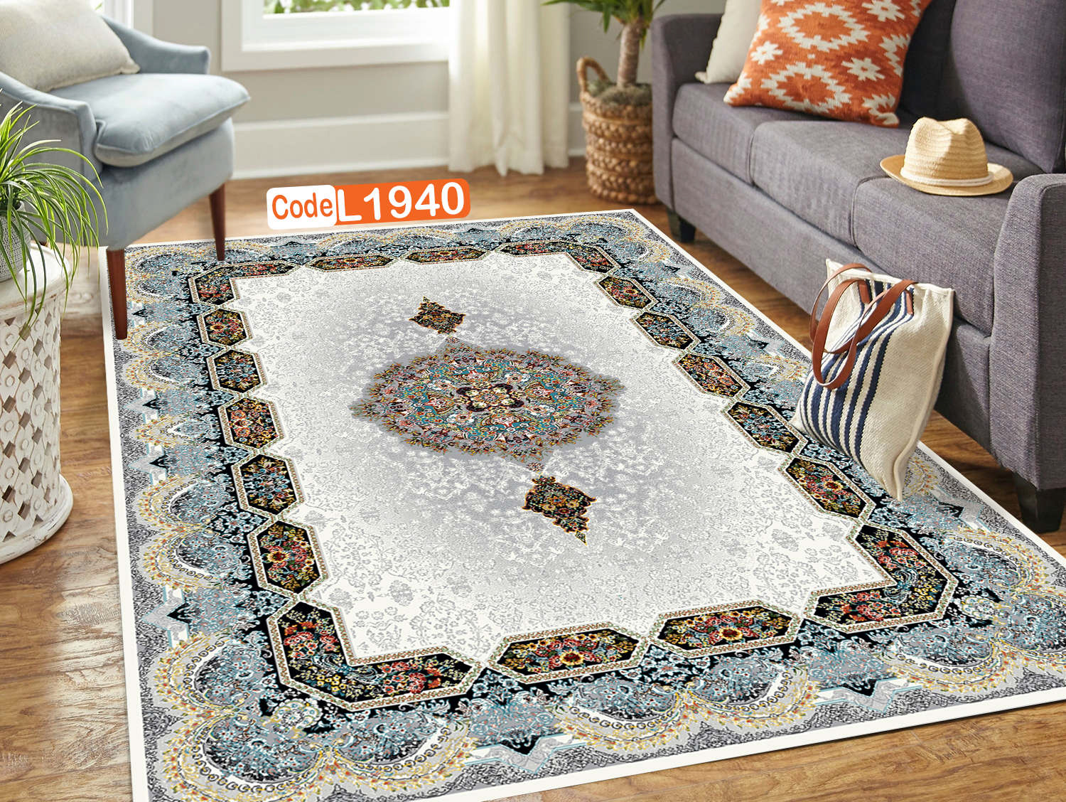 روفرشی کشدار (کاور فرش) و فرشینه و پادری کالای خواب متین کد L1940