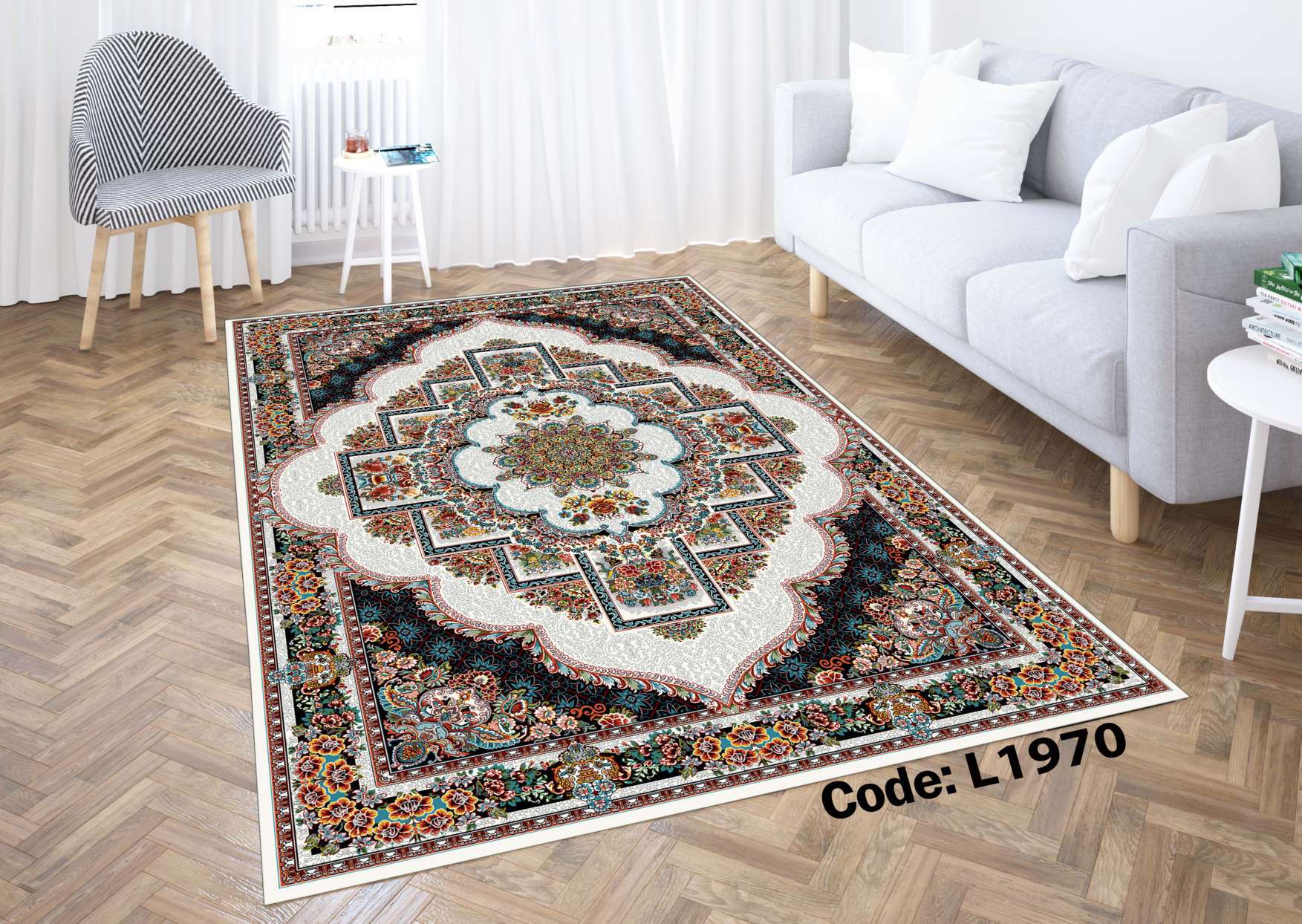 روفرشی کشدار (کاور فرش) و فرشینه و پادری کالای خواب متین کد L1970