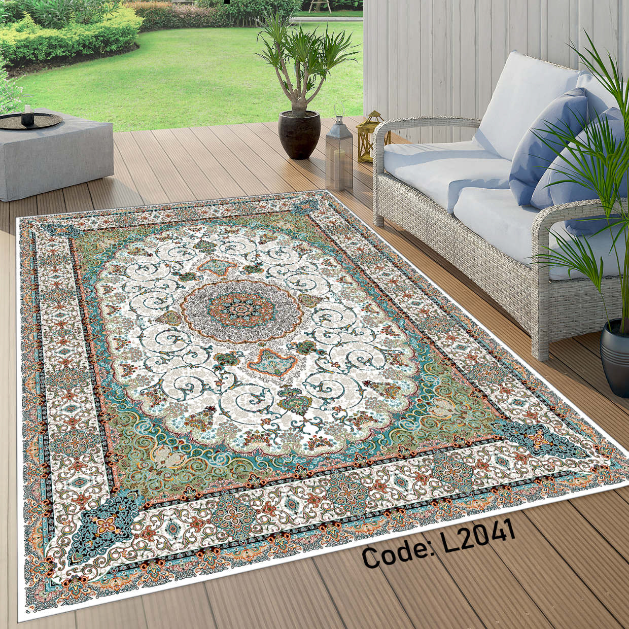 روفرشی کشدار (کاور فرش) و فرشینه و پادری کالای خواب متین کد L2041